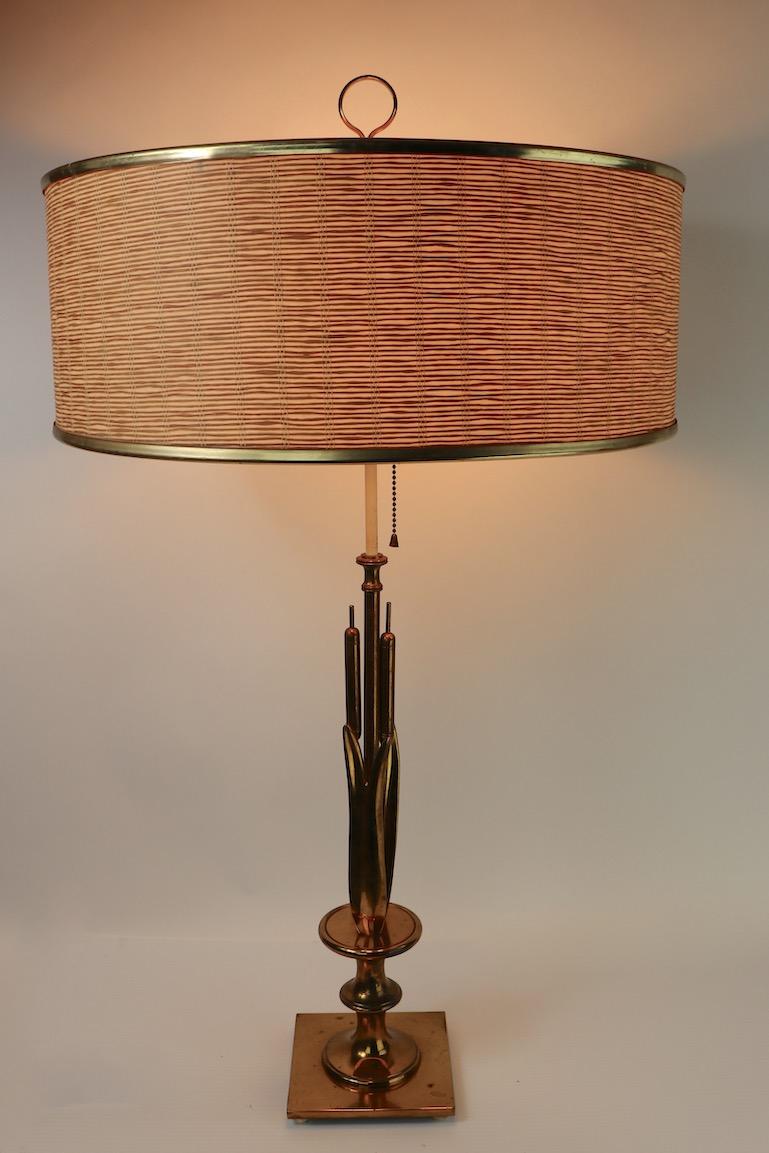 Mid Century Cattail Table Lamp 2