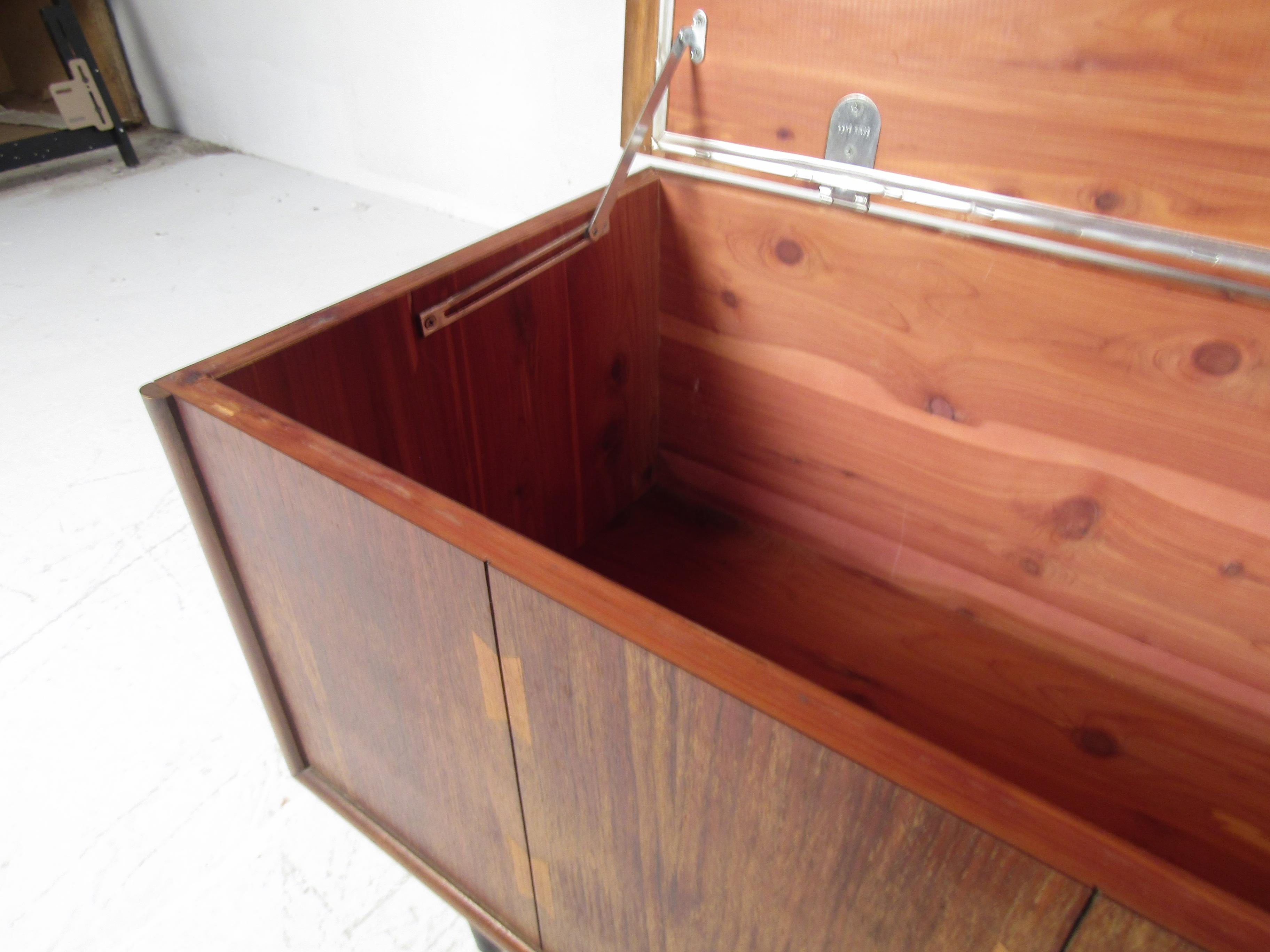 Veneer Midcentury Cedar Chest by Lane