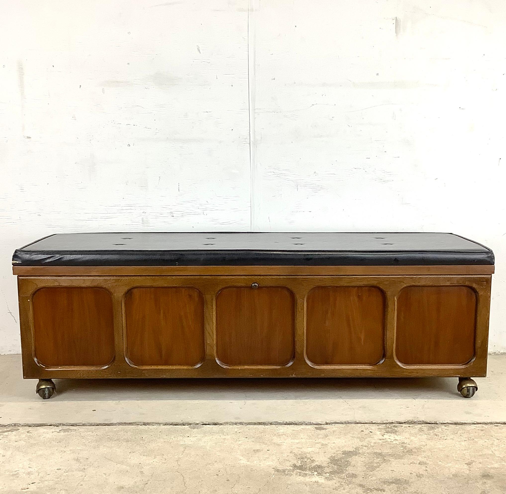 cedar bench with storage