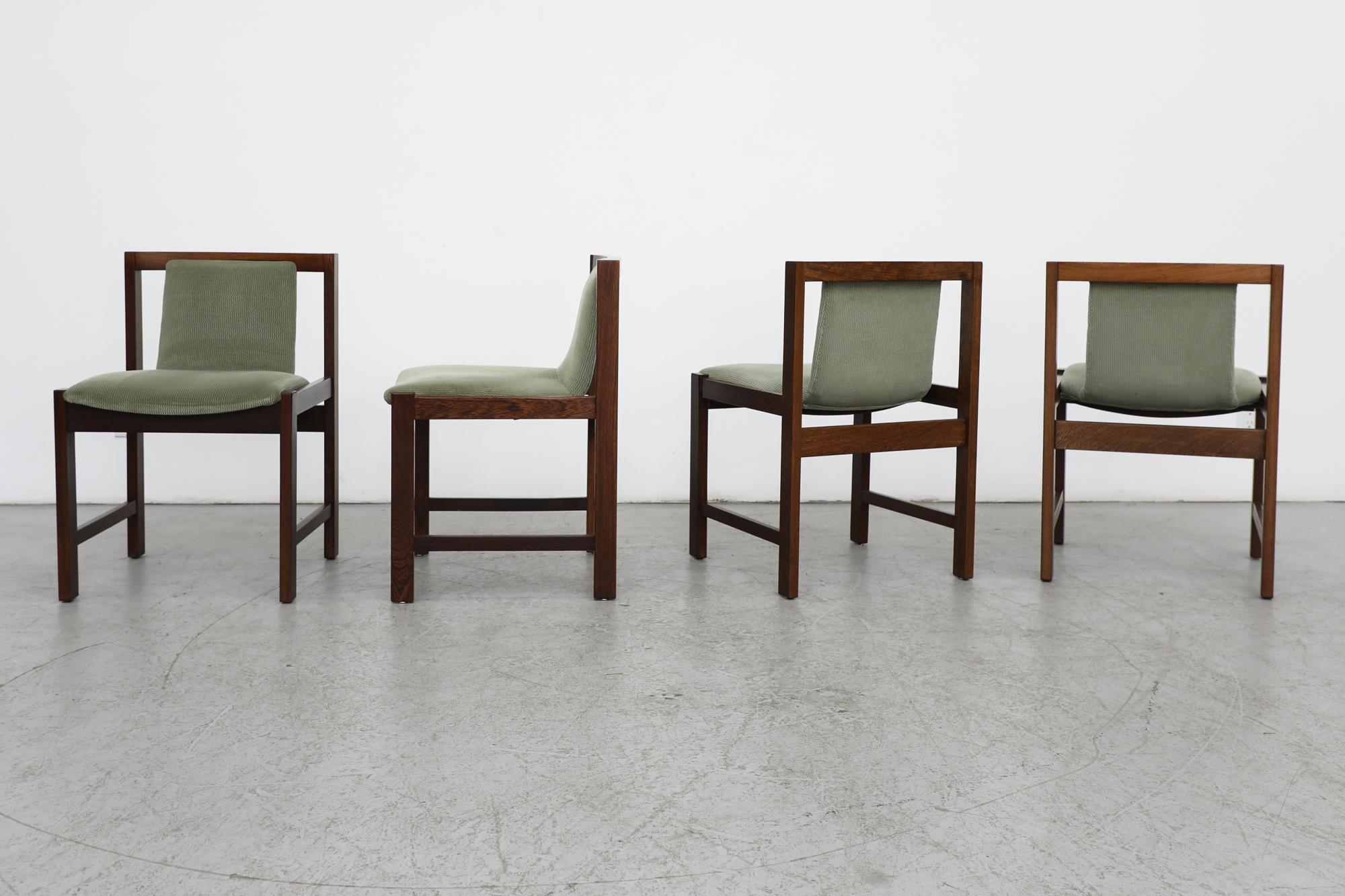 Mid-Century Cees Braakman (attr) Wenge Dining Chairs In Good Condition In Los Angeles, CA