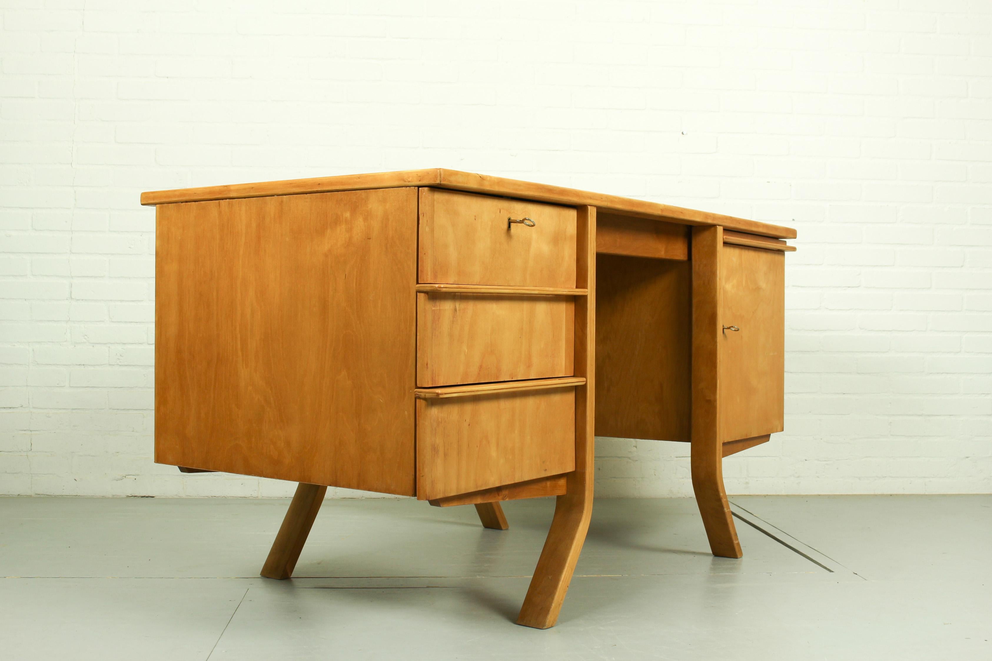 20th Century Mid Century Cees Braakman EB04 Birch Pastoe Desk For Sale