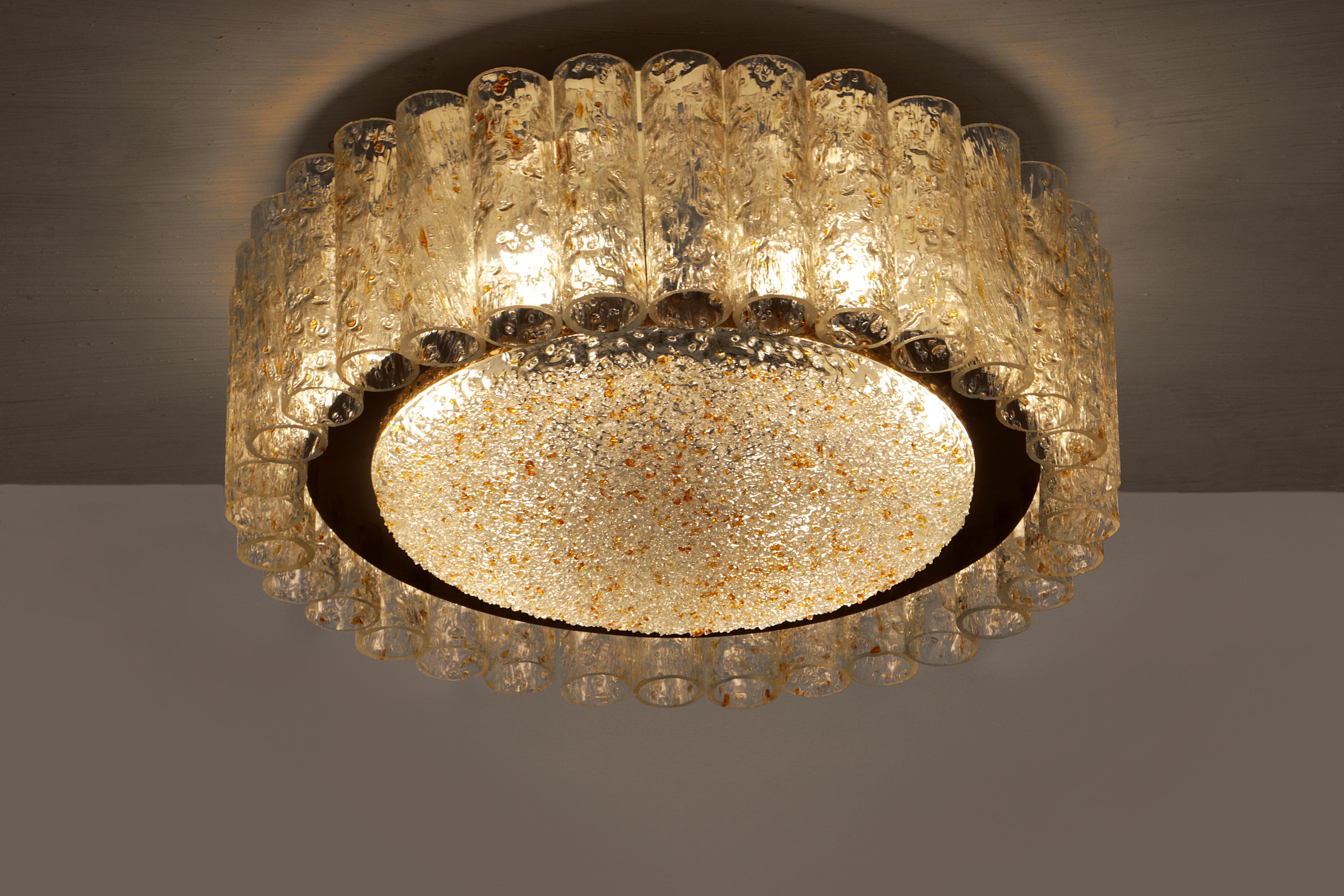 Tedesco Lampadario da soffitto del Mid-Century di Doria Lichtenwerken in vendita