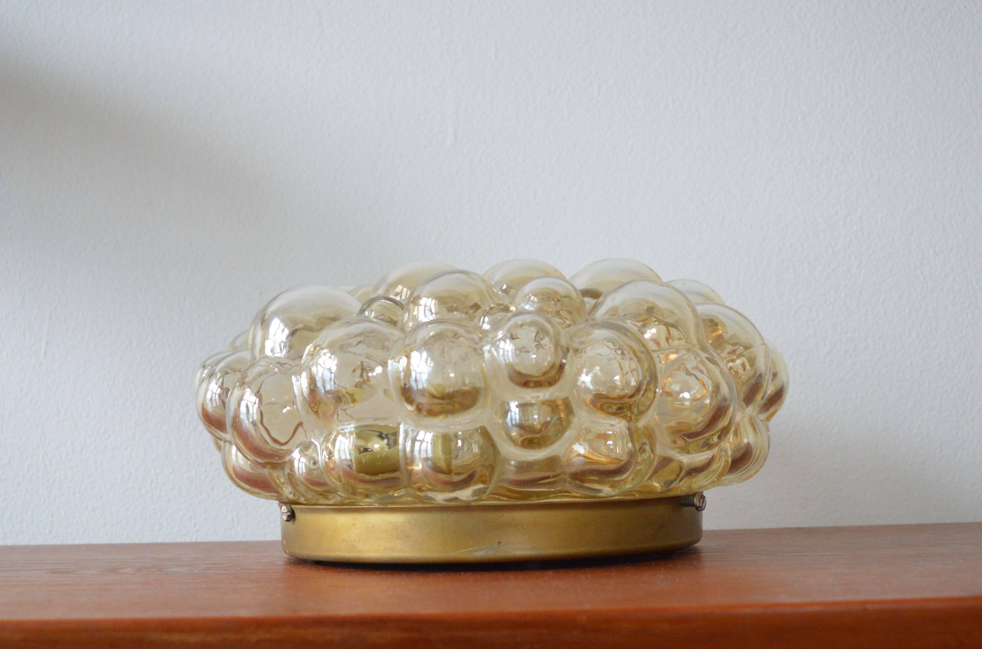 Mid-20th Century Midcentury Ceiling Helena Tynell Bubble Glass Flush Mount, 1960s