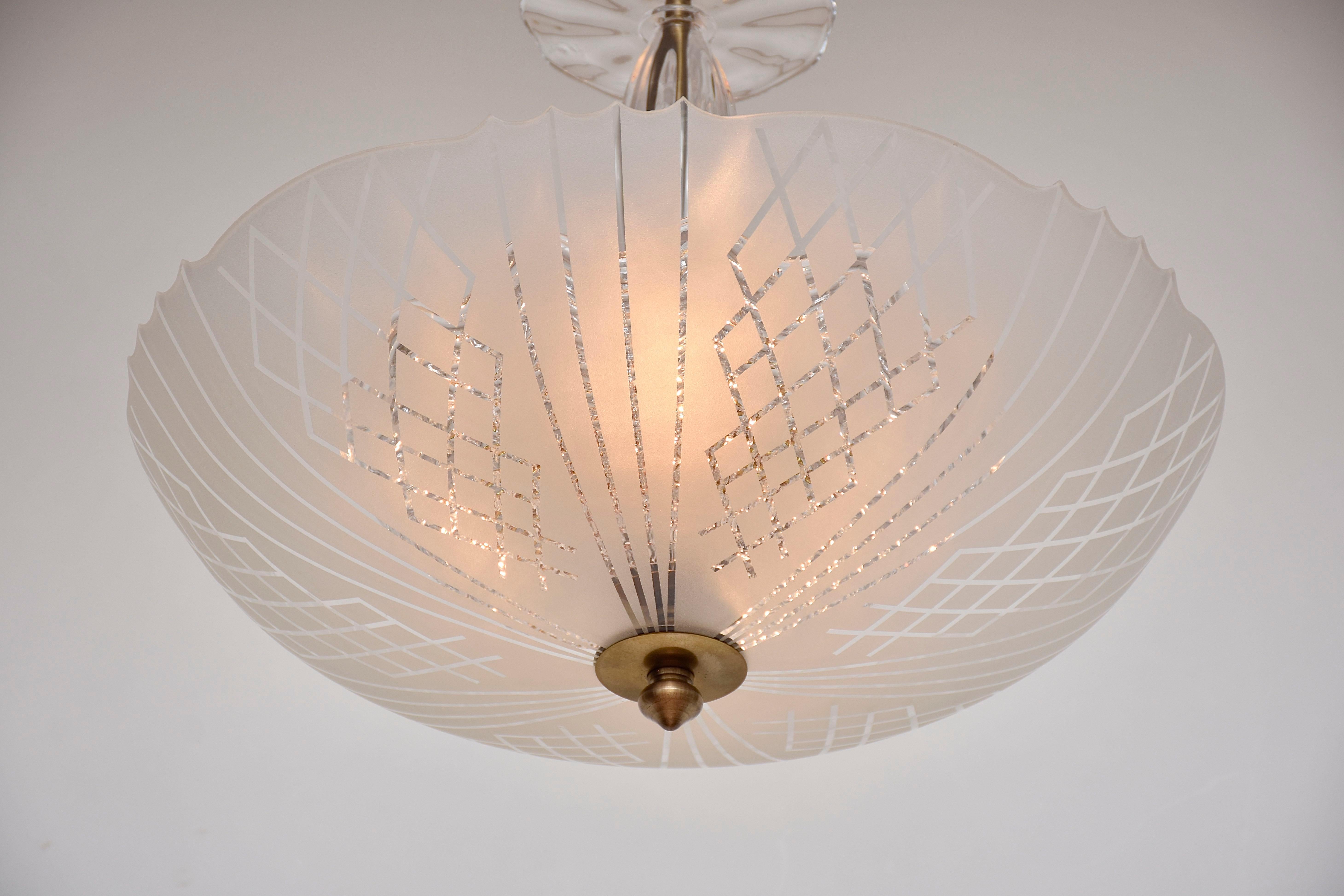 Svedese Lampada da soffitto di metà secolo di Carl Fagerlund in vendita