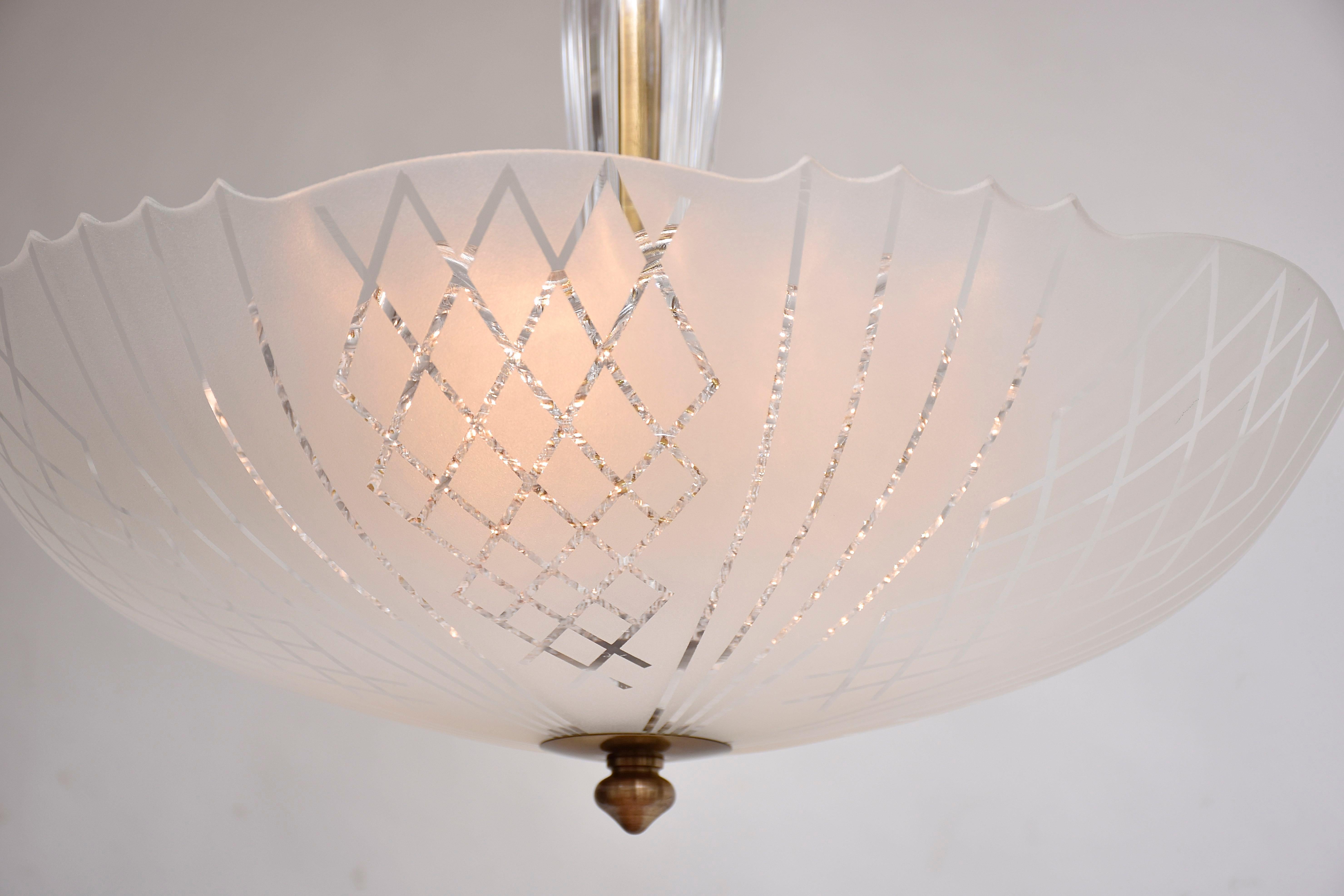 Lampada da soffitto di metà secolo di Carl Fagerlund In condizioni buone in vendita a SON EN BREUGEL, NL
