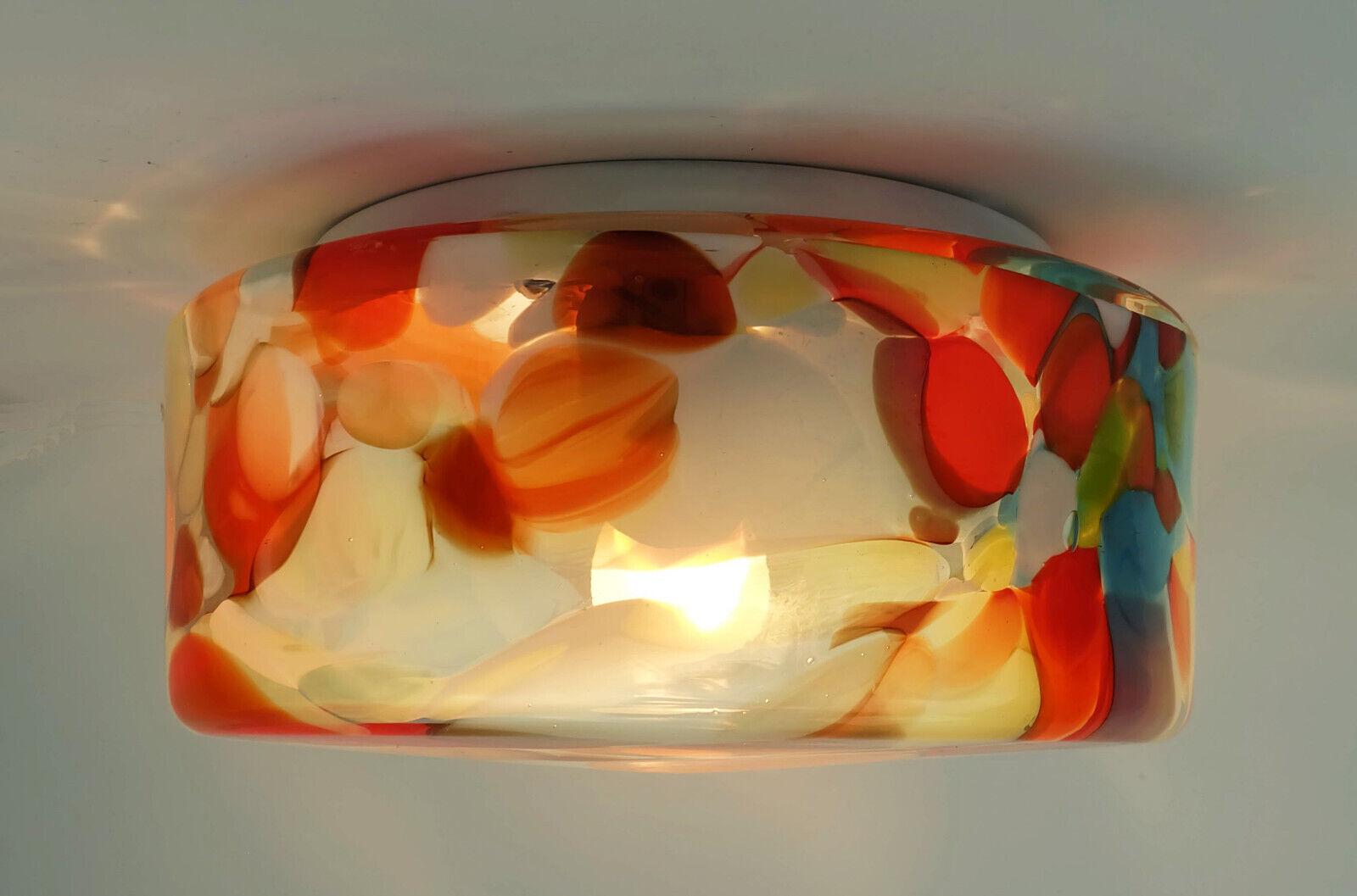 Lampe encastrée ou applique murale CEILING LAMP du milieu du siècle dernier, en verre coloré et métal, années 1960 en vente 1
