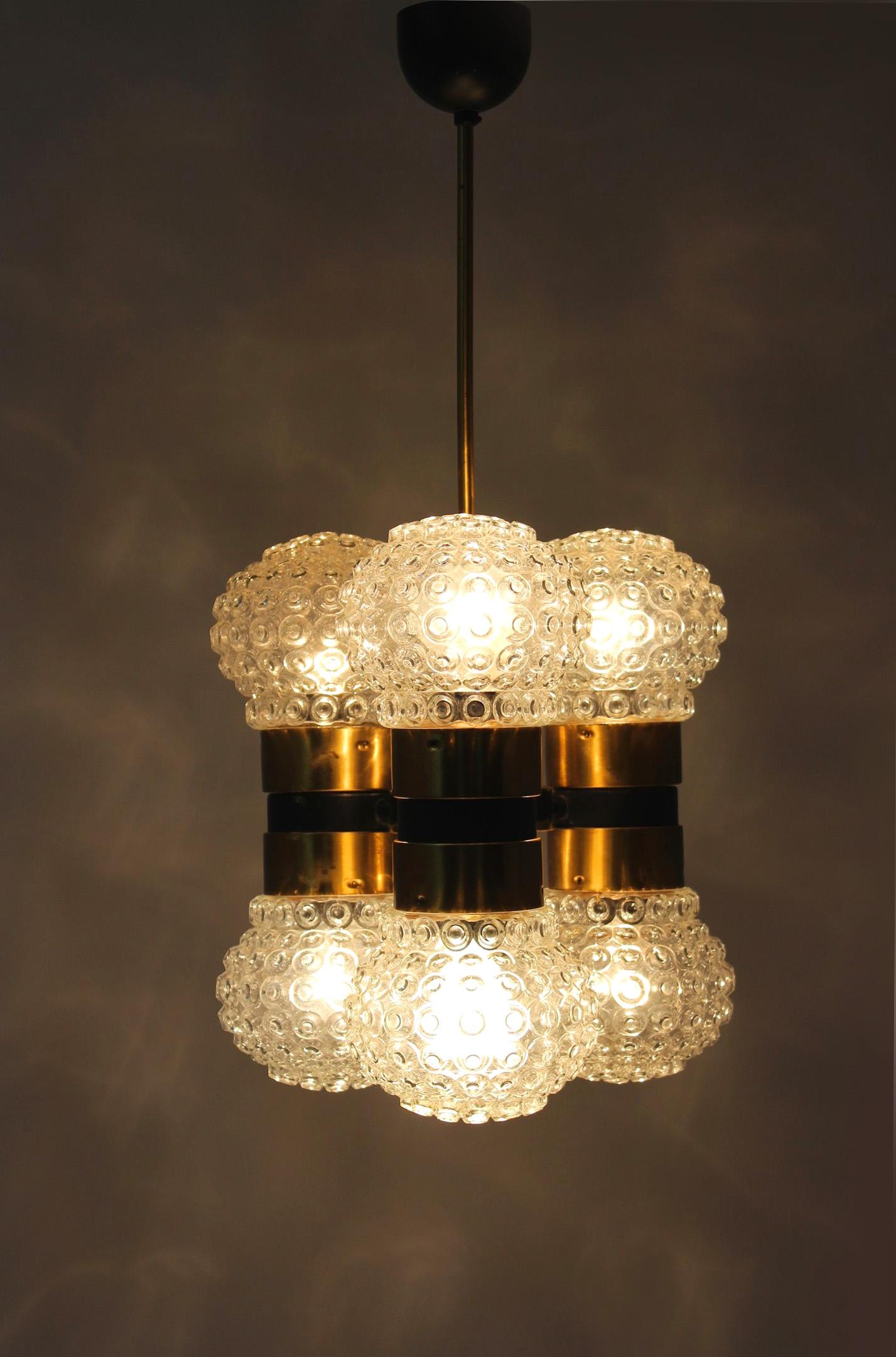 Czech Mid-Century Ceiling Lamp from Napako, 1970s For Sale