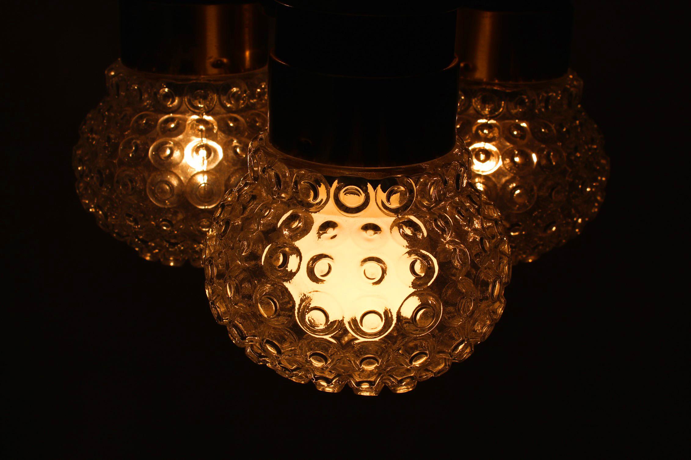 Steel Mid-Century Ceiling Lamp from Napako, 1970s For Sale