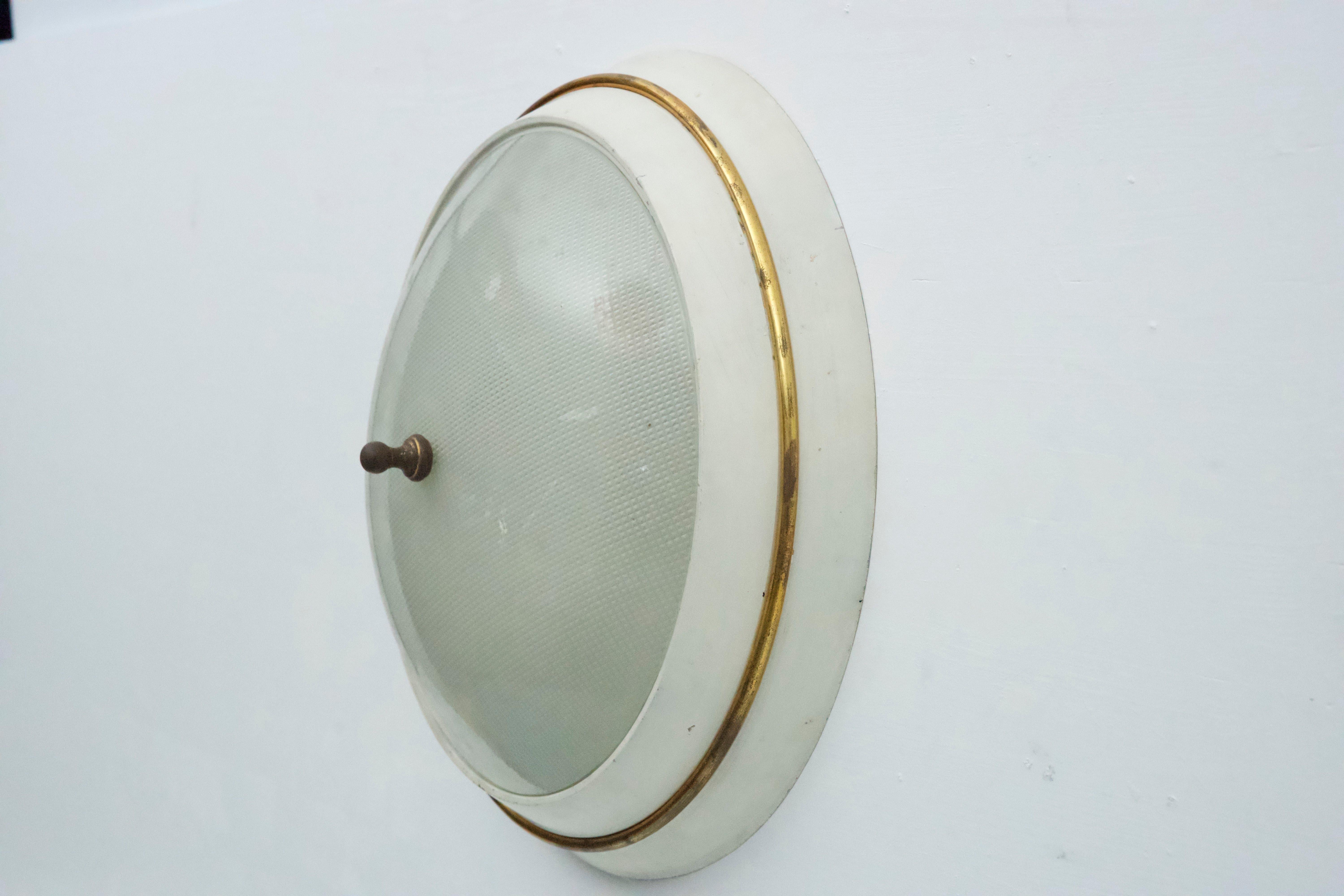 Lámpara de techo de mediados de siglo al estilo de Stilnovo, Italia, años 50 en venta 3