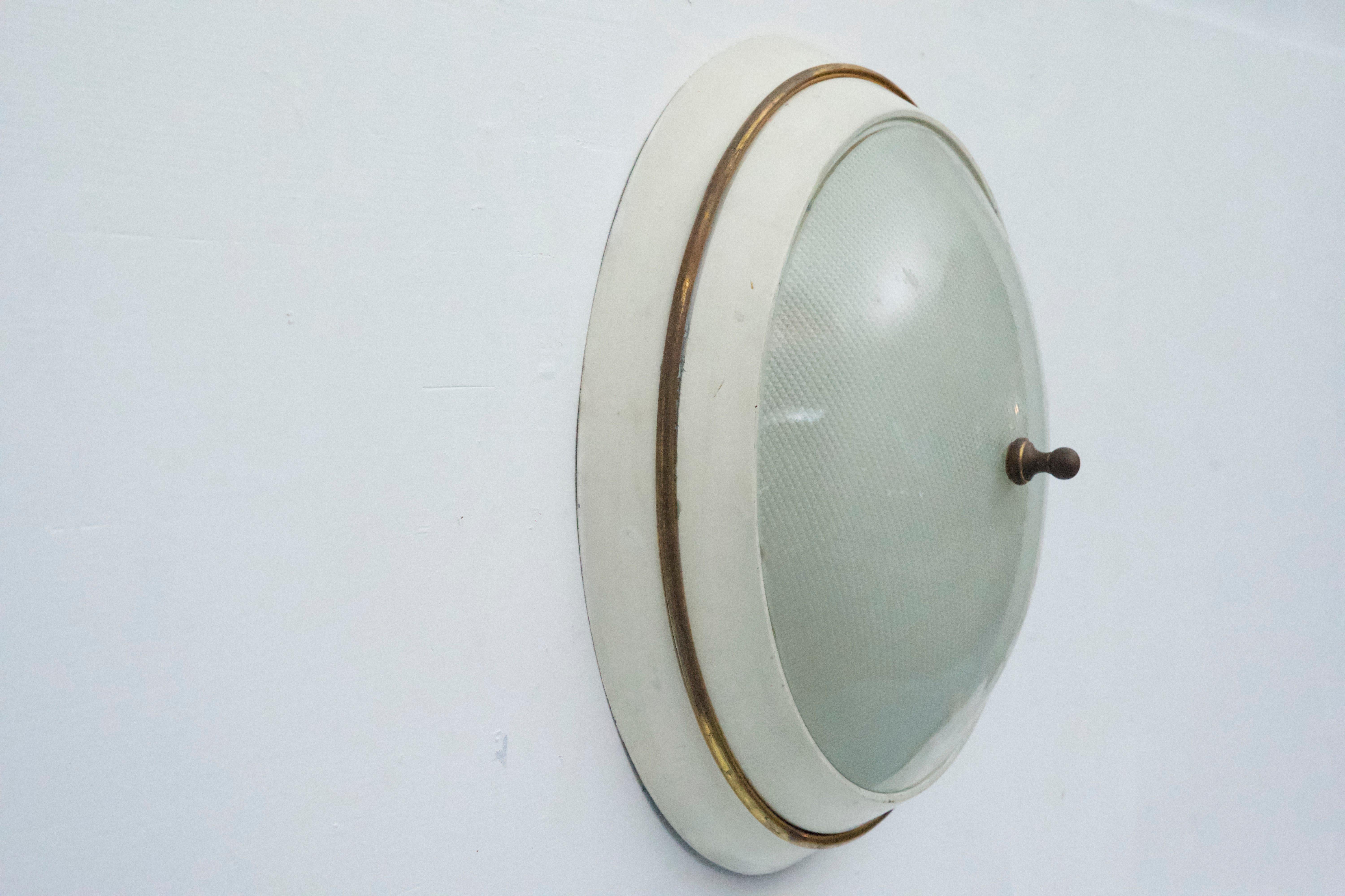 Lámpara de techo de mediados de siglo al estilo de Stilnovo, Italia, años 50 en venta 4