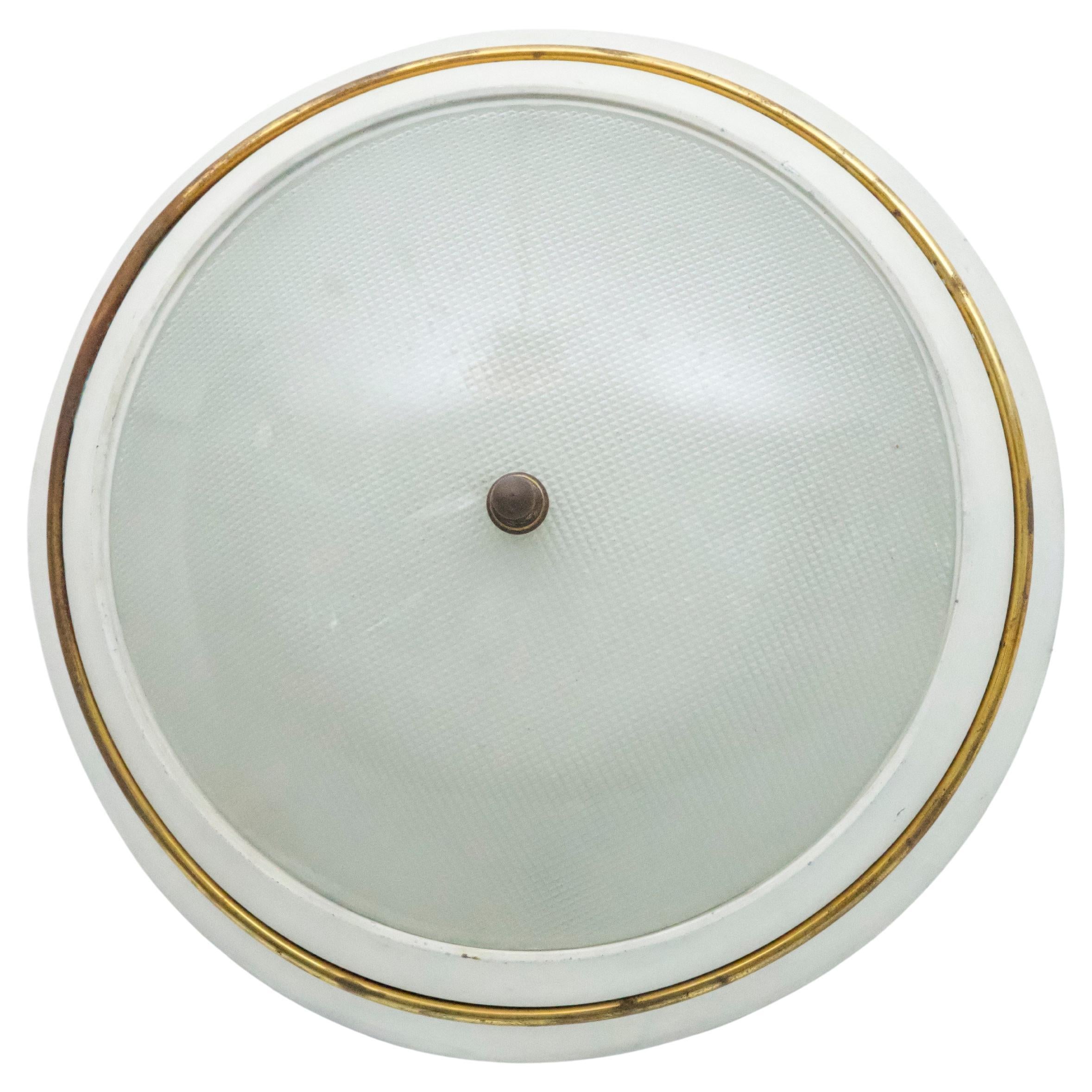 Lampada da soffitto di metà secolo nello stile di Stilnovo, Italia, anni '50