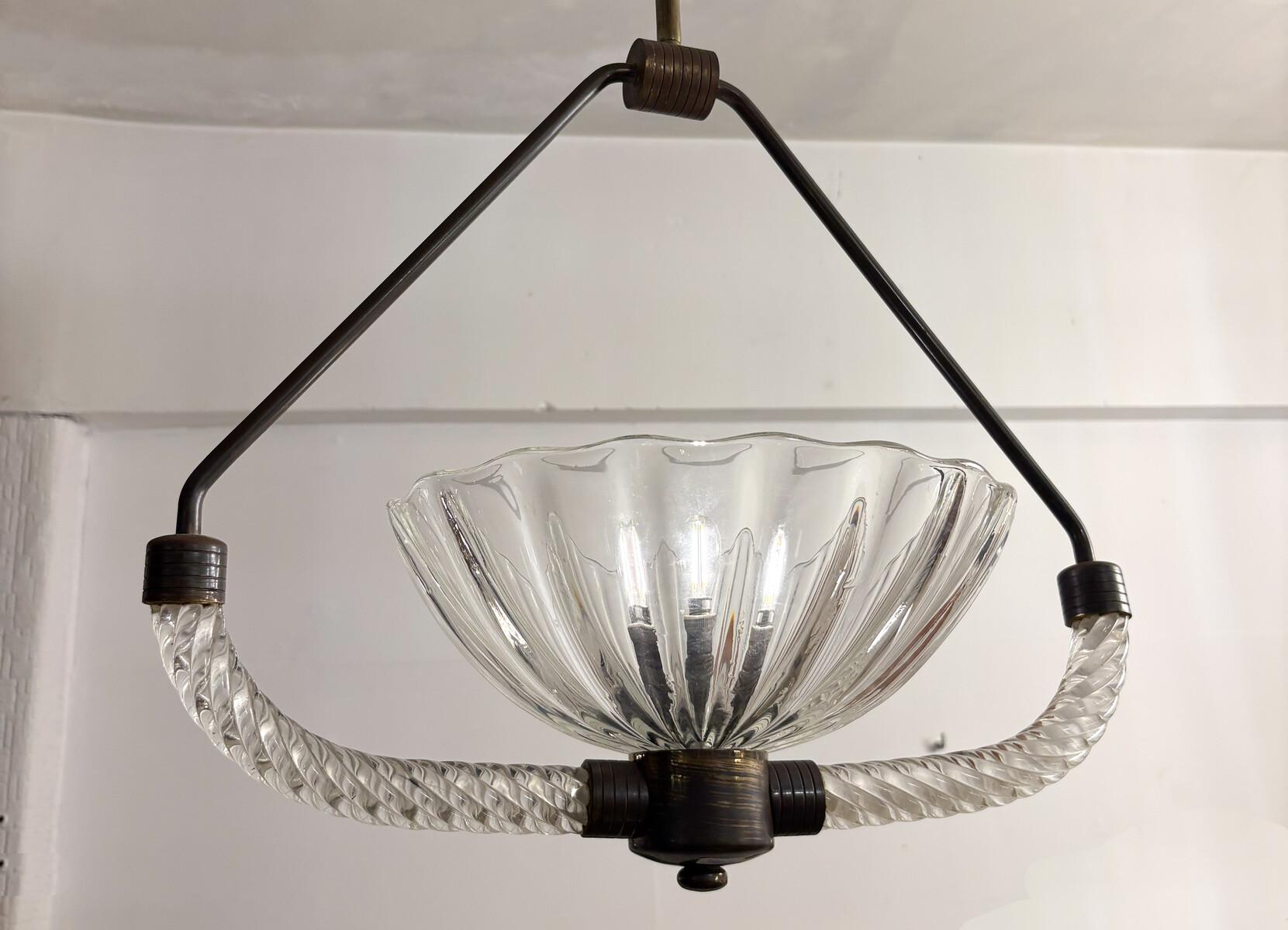 Mid-Century moderno Plafoniera di metà secolo di Ercole Barovier, anni '30 in vendita