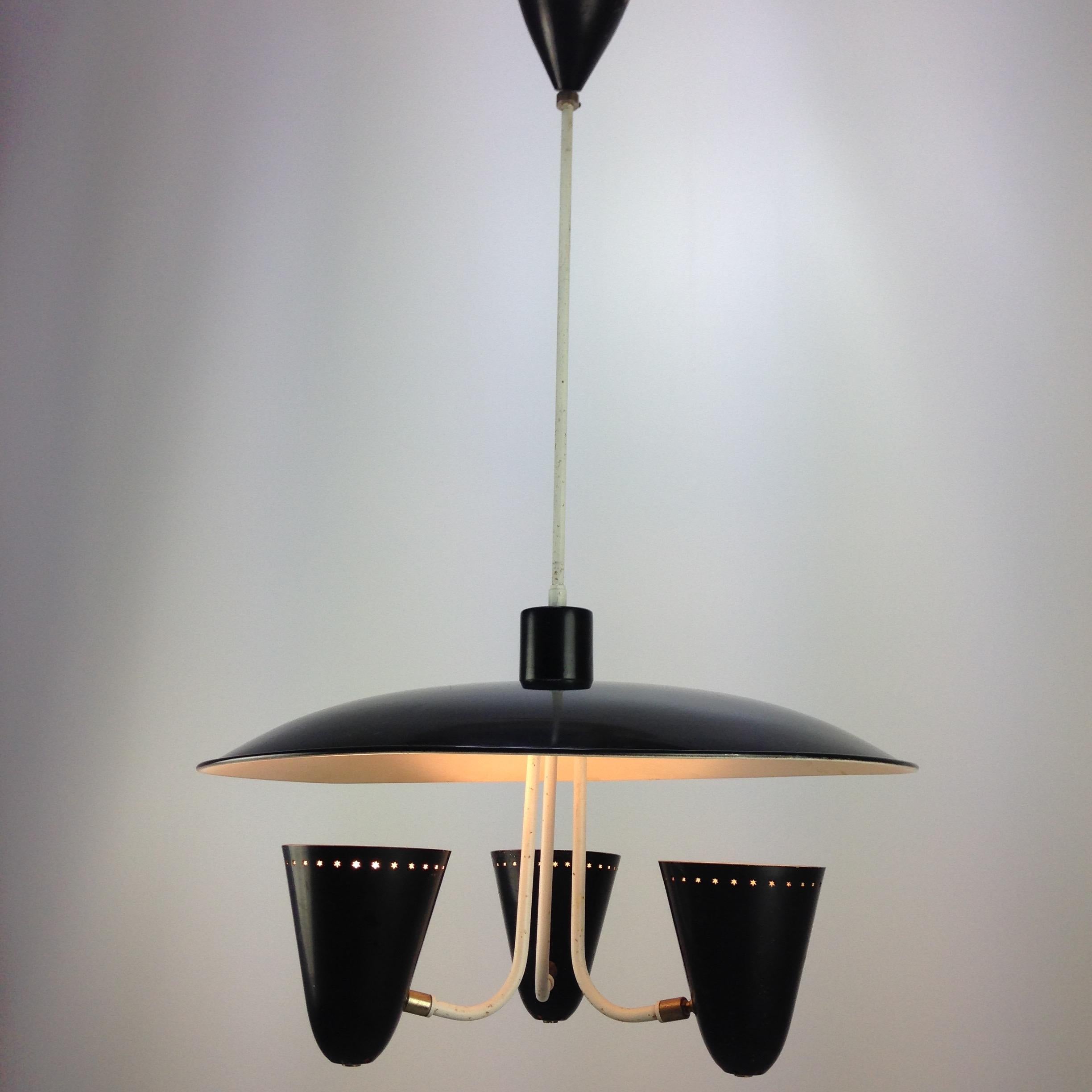 Mid-Century Modern Mid Century Ceiling Light by H. Th. J. A. Busquet for Hala, 1950's For Sale