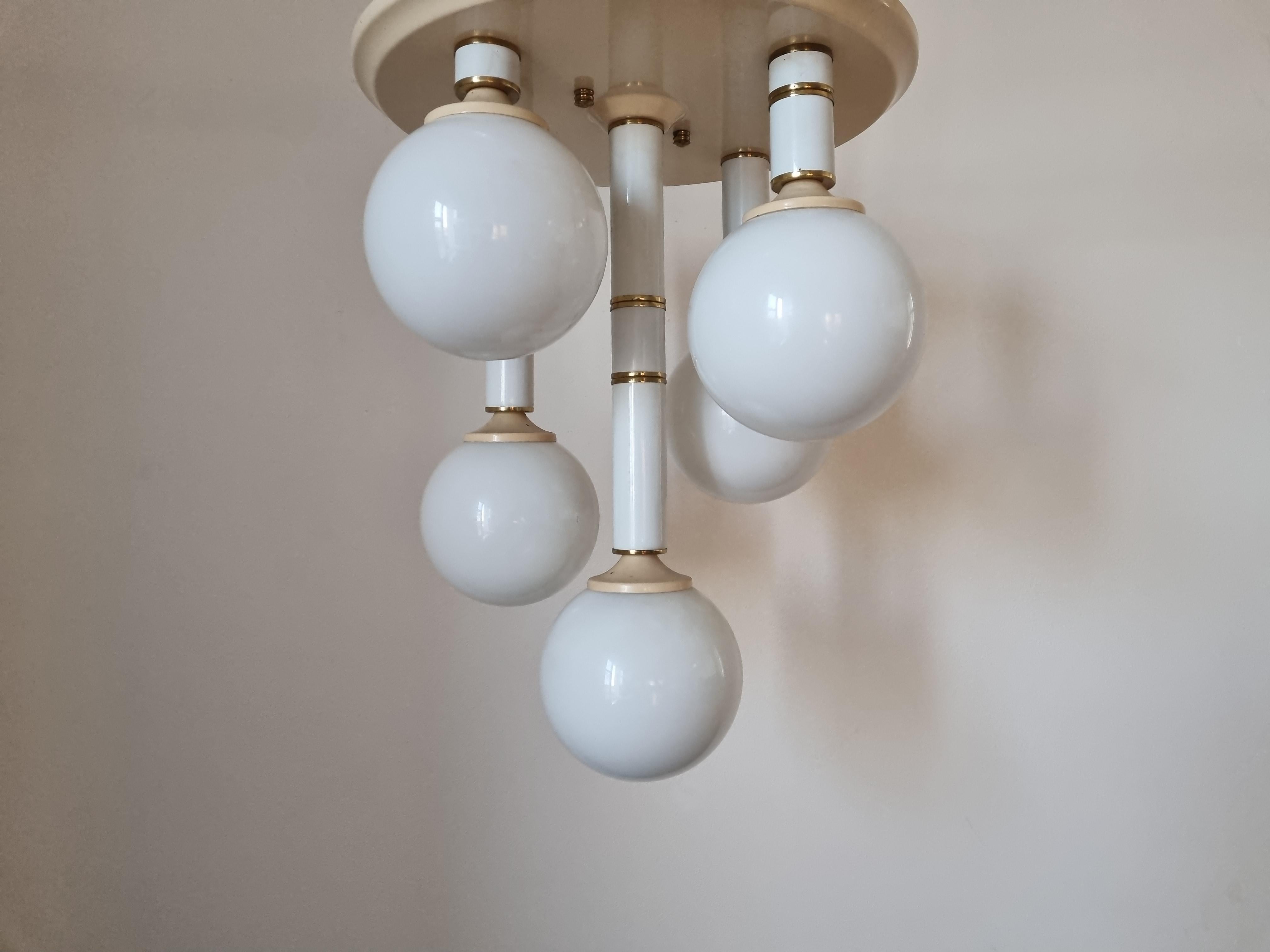 Mid-Century Ceiling Light, Flush Mount, Sputnik, Atomic, Germany, 1970s In Good Condition For Sale In Praha, CZ