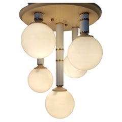 Mid-Century Ceiling Light, Flush Mount, Sputnik, Atomic, Germany, 1970s