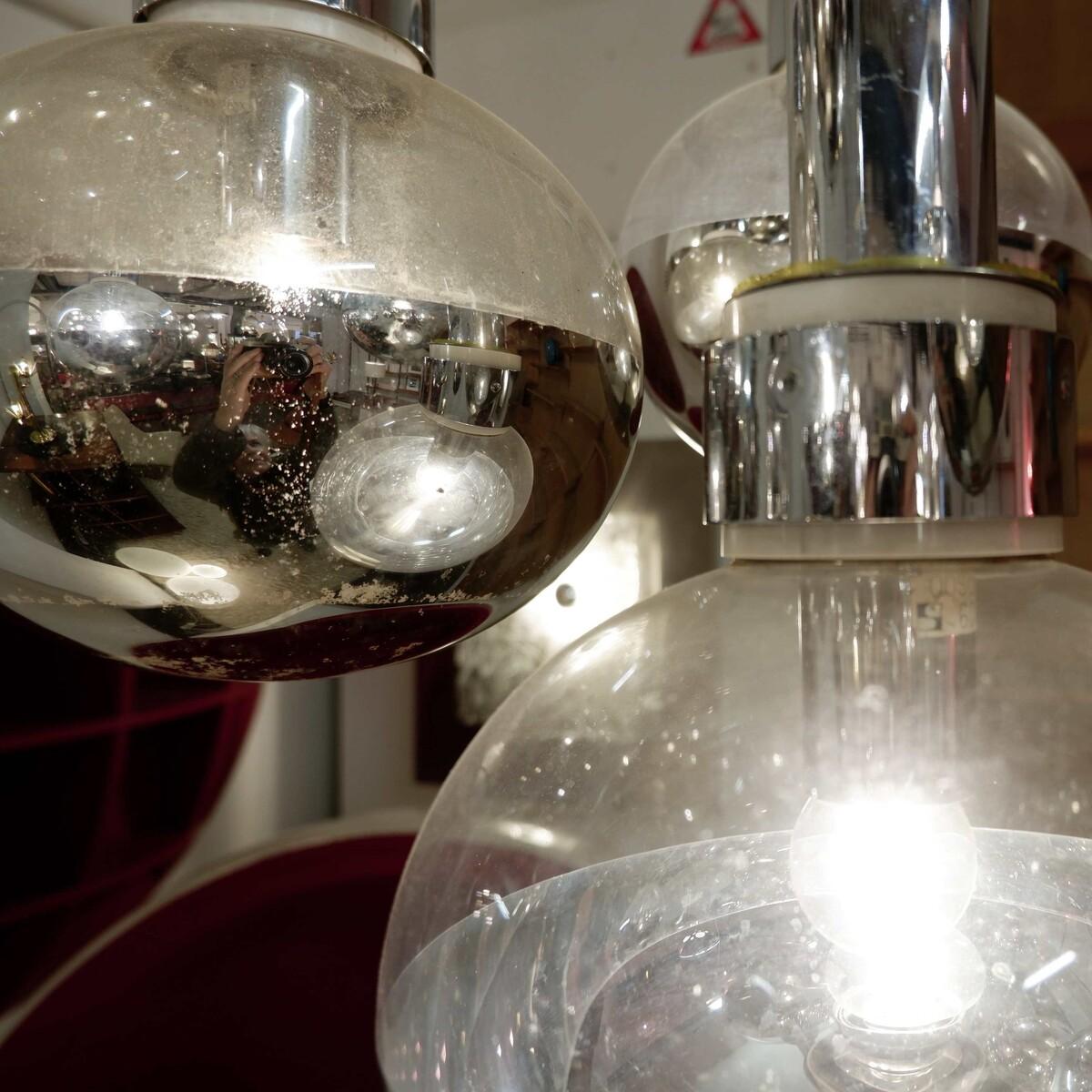 Glass Mid Century Ceiling Light, Germany, 1960's For Sale