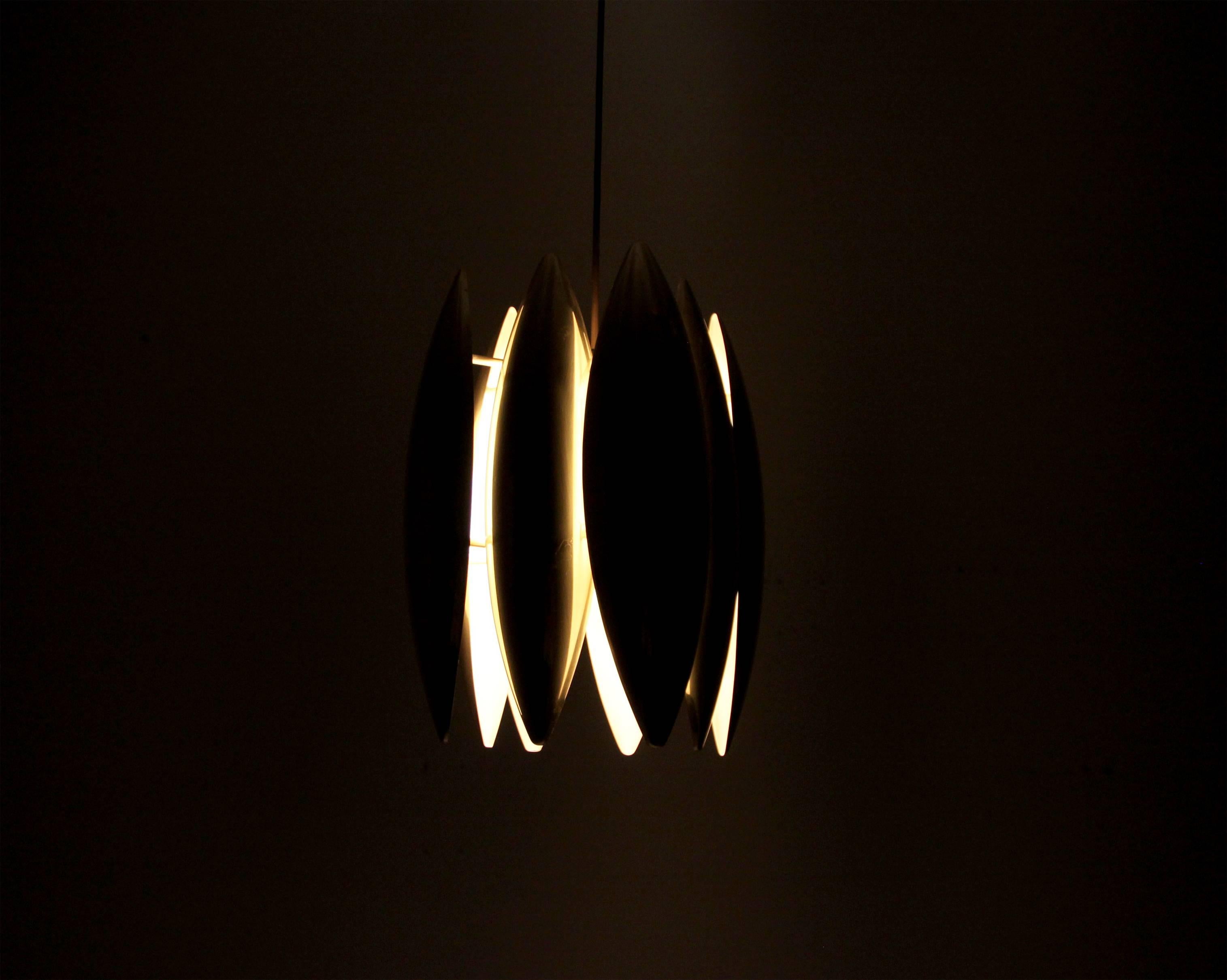 Midcentury Ceiling Light in Brass by Jo Hammerborg for Fog & Mørup, 1960s 3