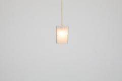 Mid-Century Ceiling Pendant with Subtly Patterned Frosted Glass Shades