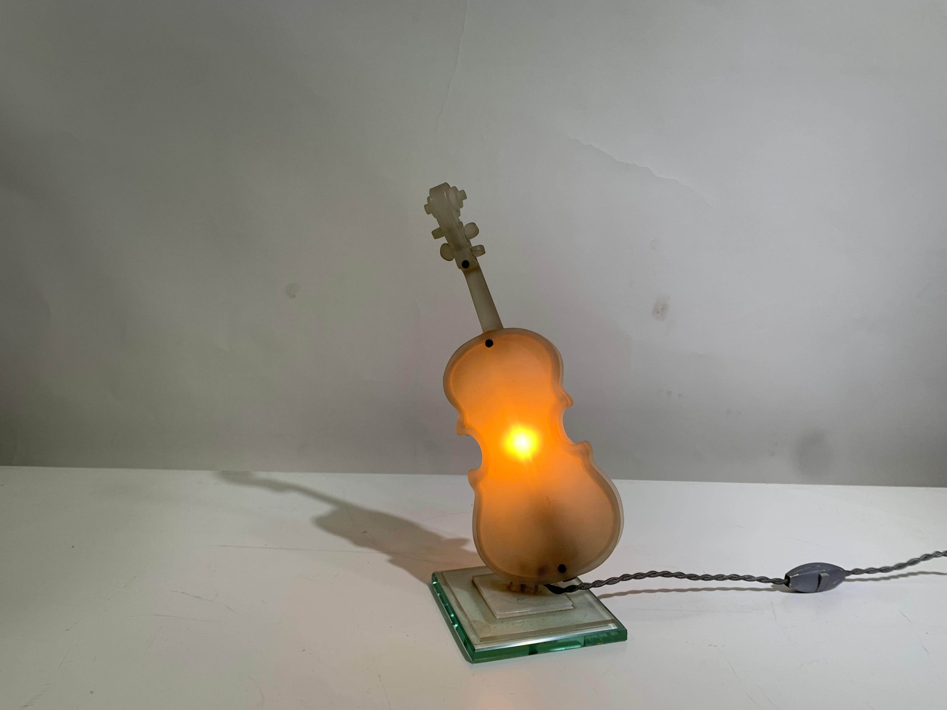 French Midcentury Cello Table Lamp For Sale