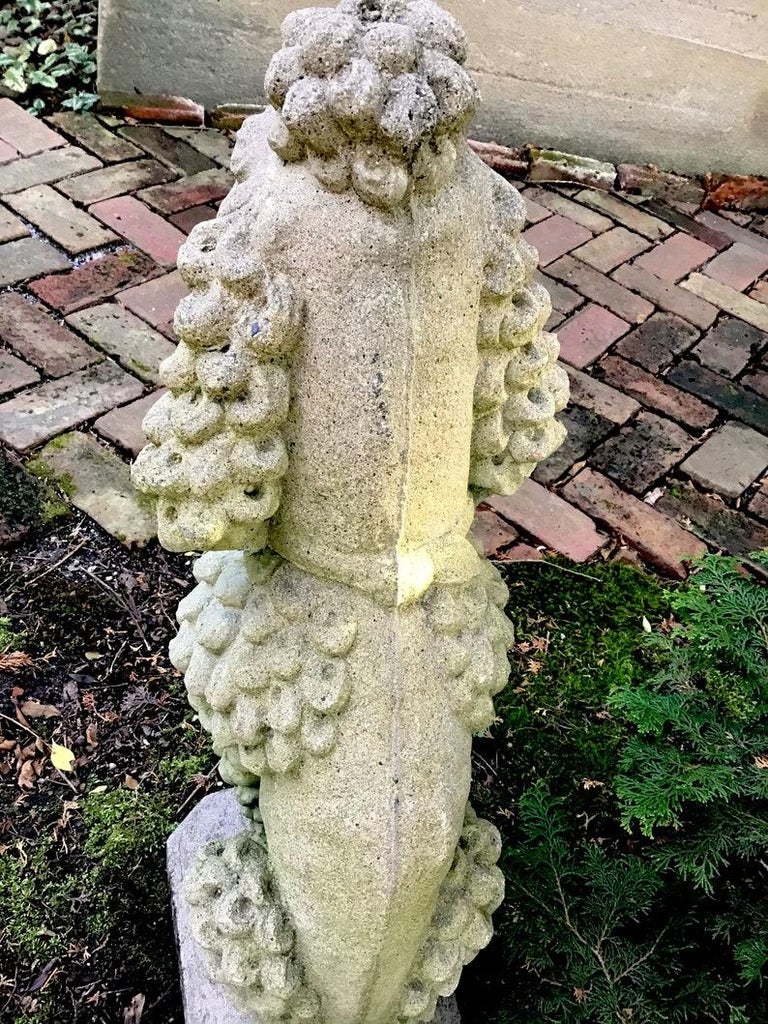 French Poodle Mid Century Garden Statue Cement Dog Vintage at 1stDibs