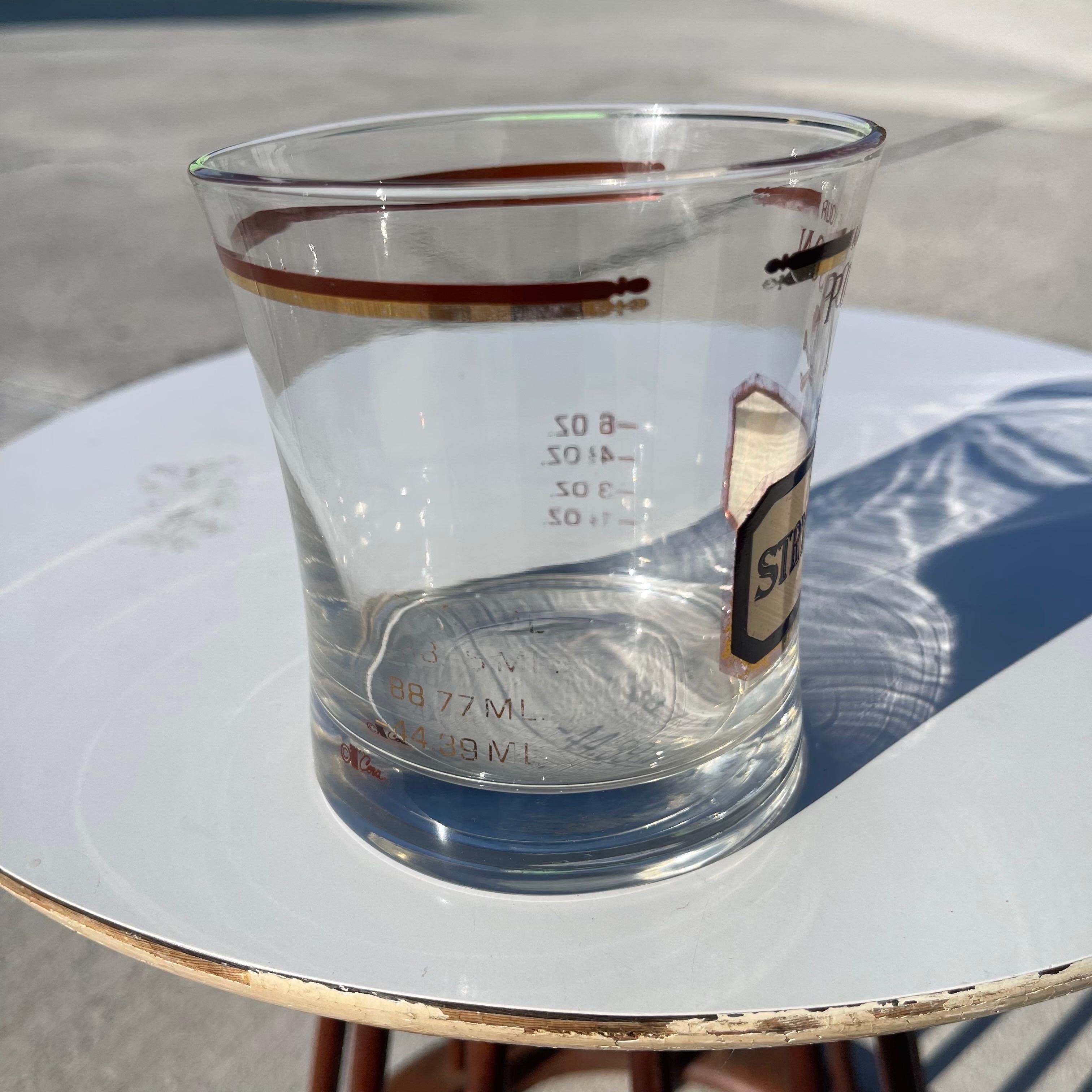 Mid-Century Cera “Name Your Poison” Tumbler Drinks Glasses, Set of 6 6
