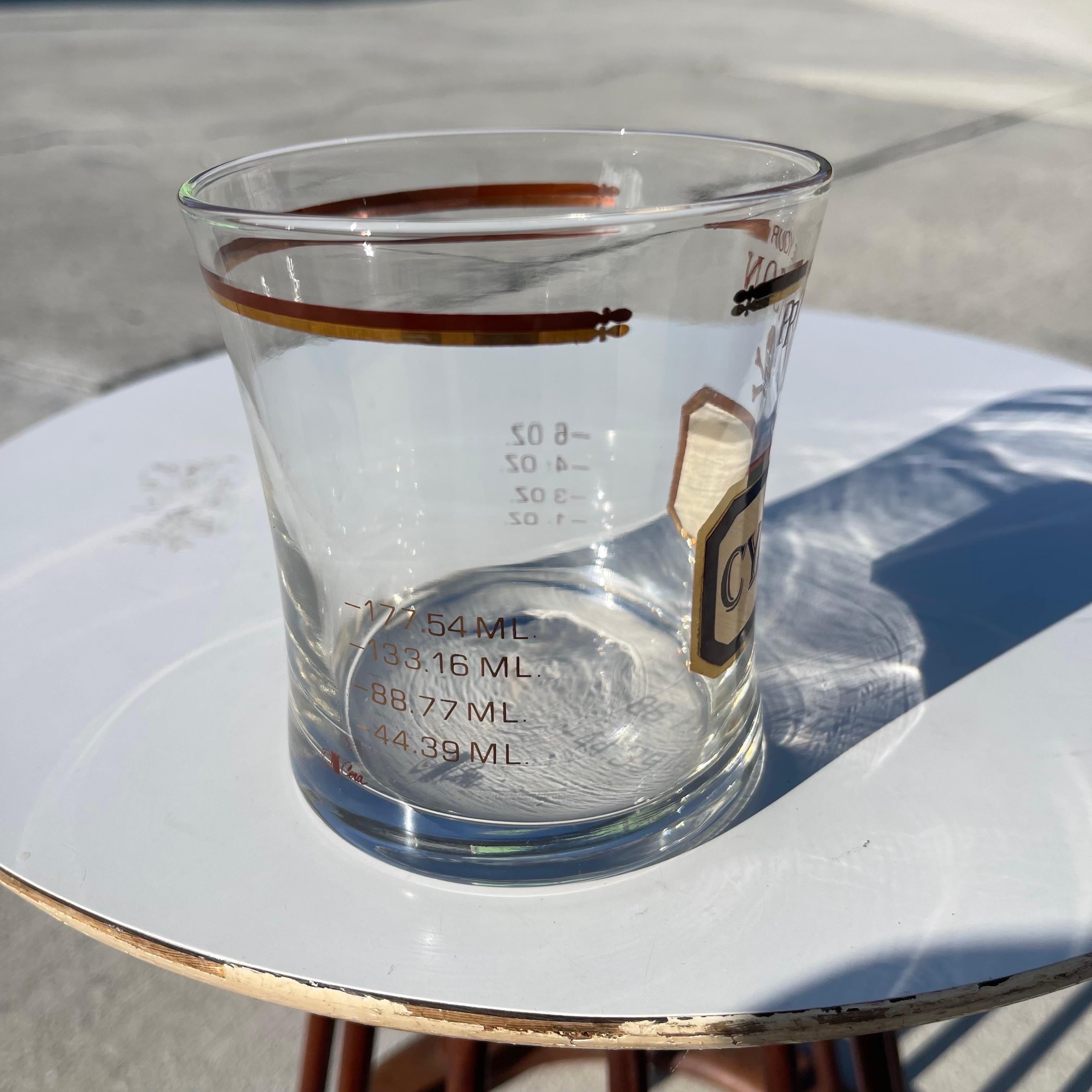 Mid-Century Cera “Name Your Poison” Tumbler Drinks Glasses, Set of 6 9