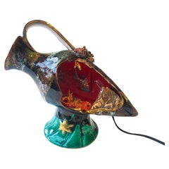 Lampe à poisson Amphora en céramique du milieu du siècle Vallauris