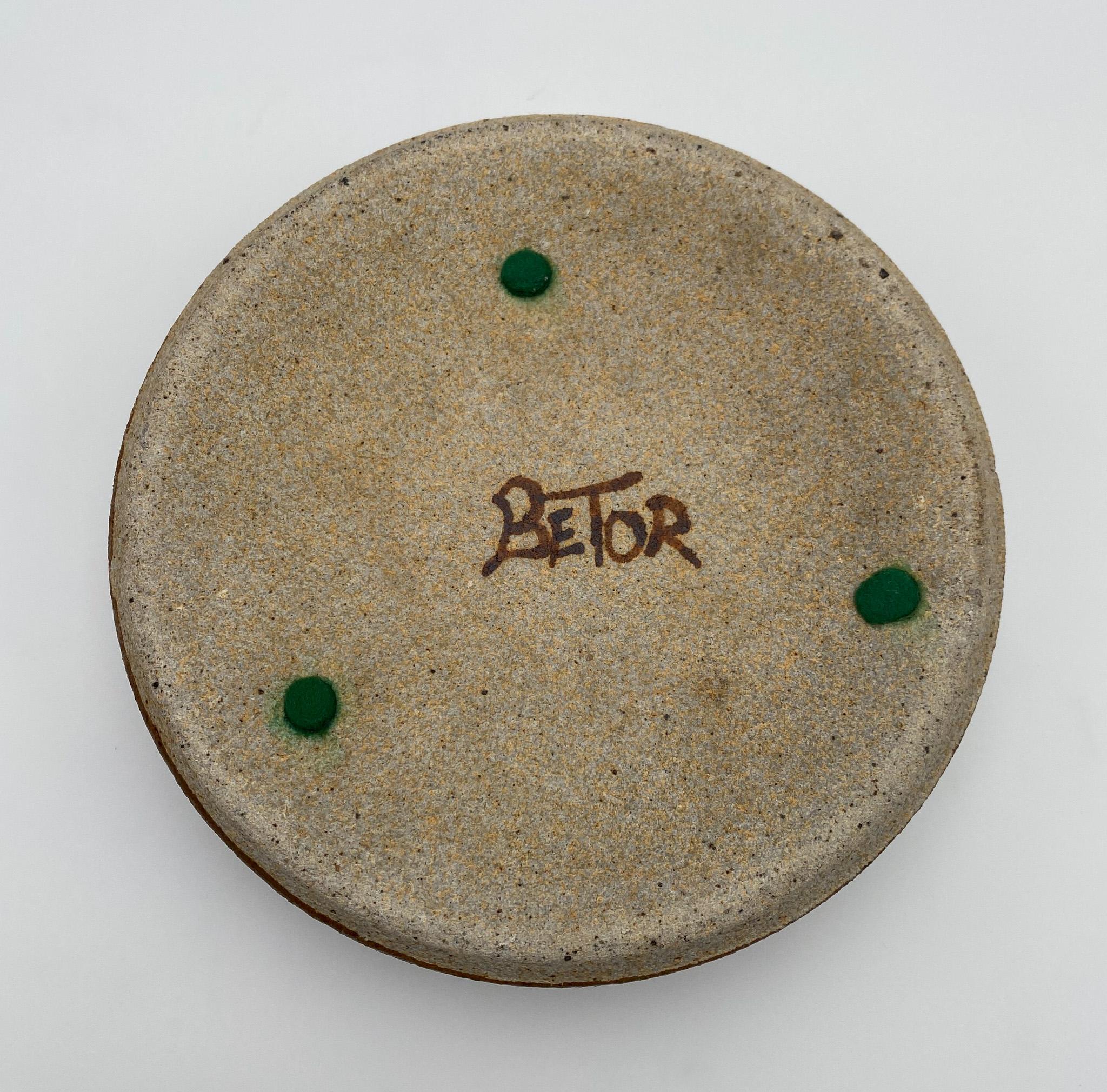 Mid Century Ceramic Ashtray / Bowl Signed Betor, c.1970 For Sale 10