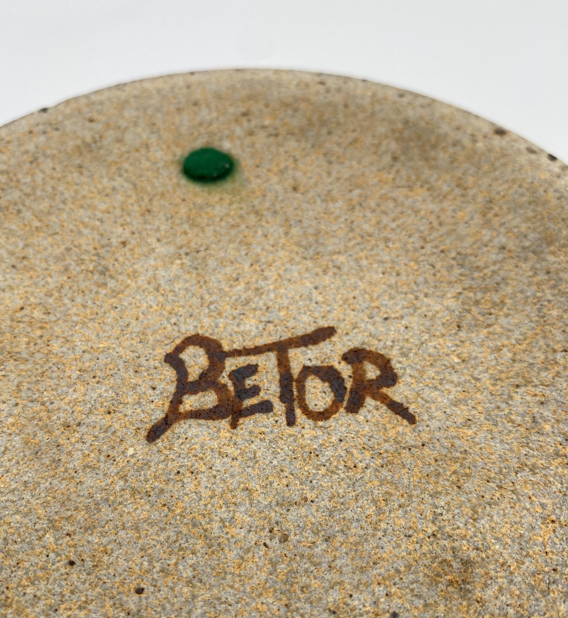 Mid Century Ceramic Ashtray / Bowl Signed Betor, c.1970 For Sale 2