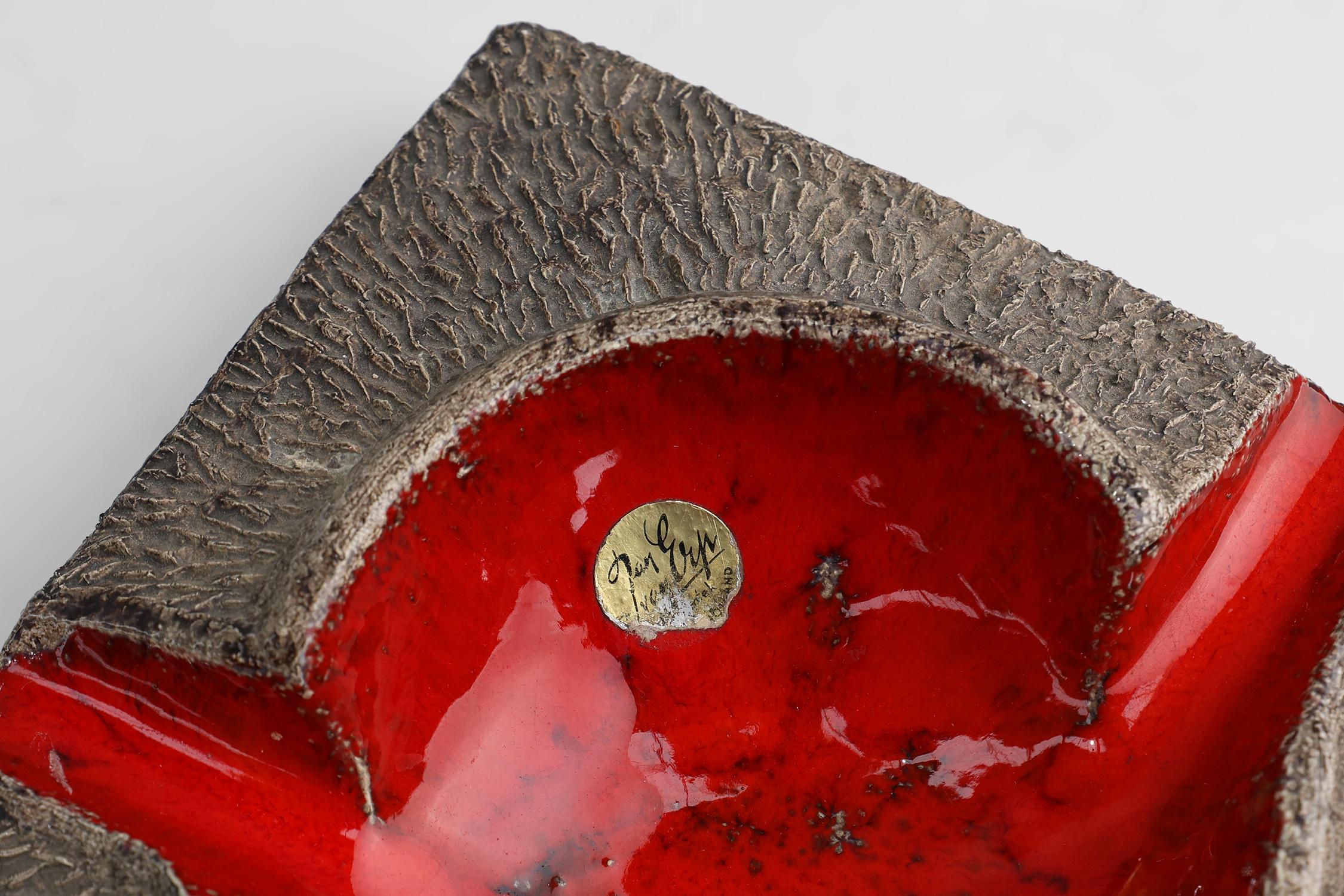 Néerlandais Cendrier en céramique du milieu du siècle par Jan van Erpe, Pays-Bas 1970 en vente