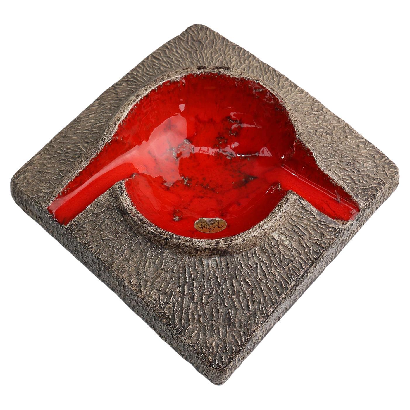 Posacenere in ceramica di metà secolo di Jan van Erpe, Paesi Bassi, anni
70