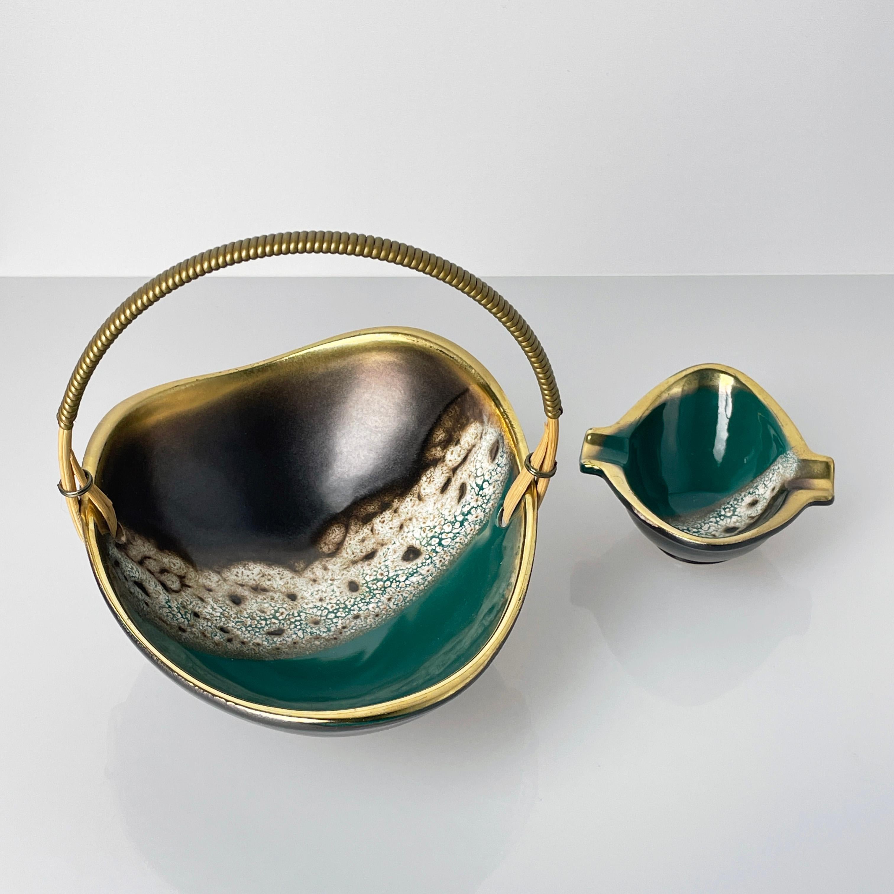 Cendrier et boîte d'allumettes en céramique du milieu du siècle en vente 9