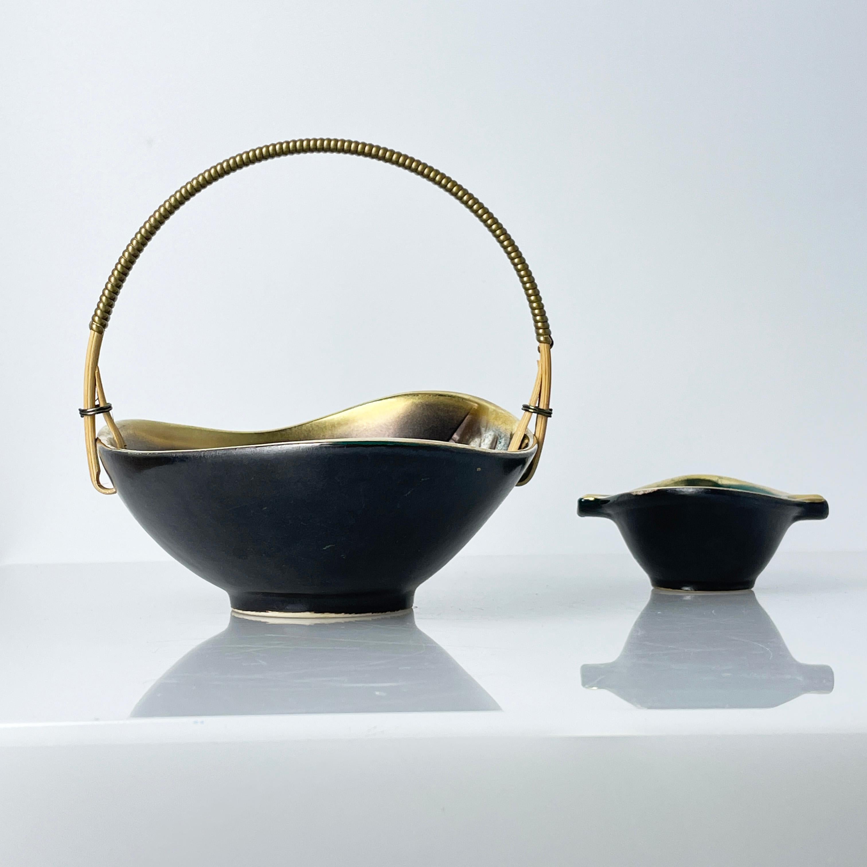 Cendrier et boîte d'allumettes en céramique du milieu du siècle en vente 10