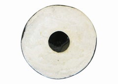 Mid-century Ceramic Black & Gold Plaster Aquatic Angelfish Wall Art, Set of 4