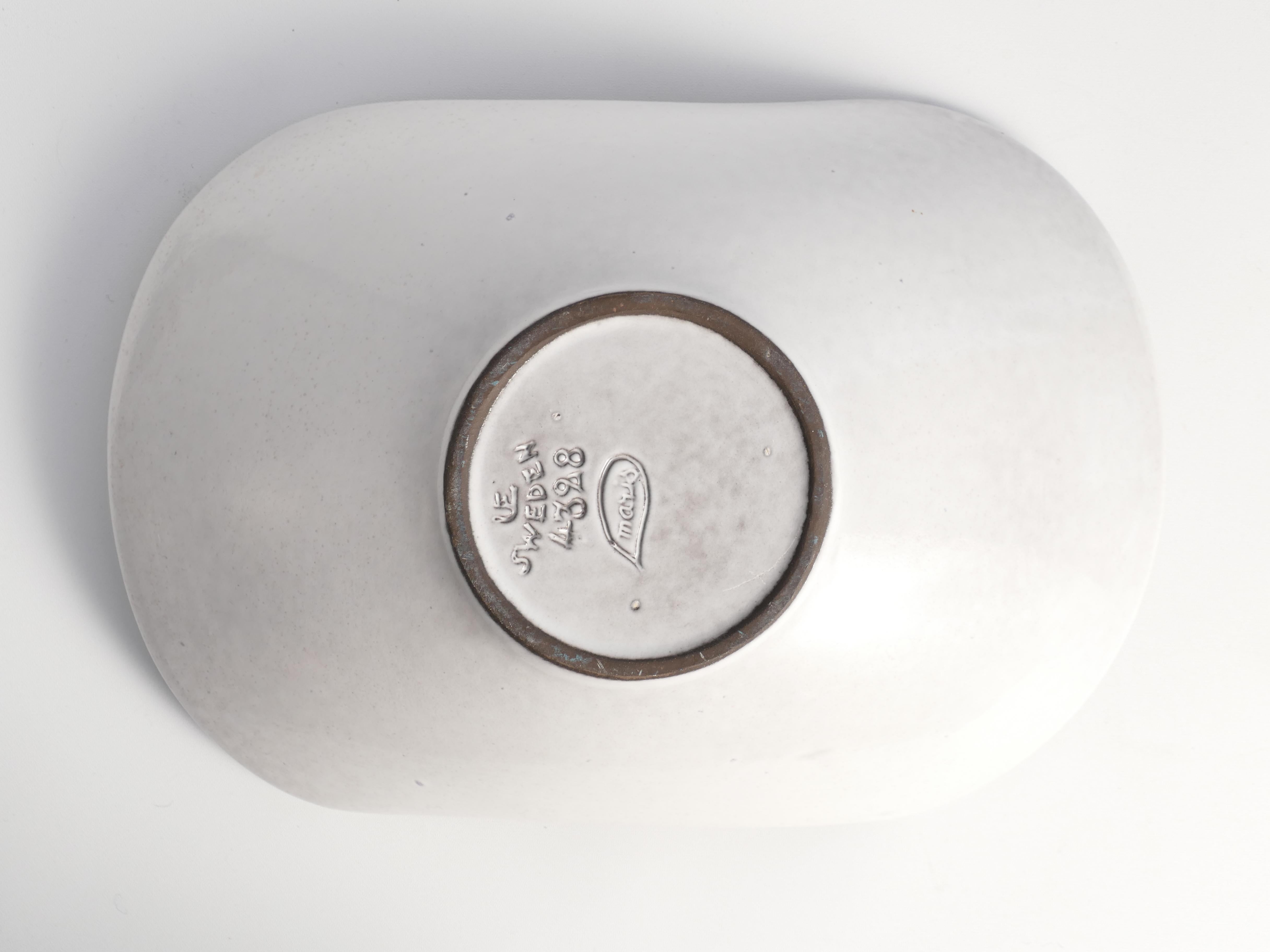 Svedese Ciotola in ceramica di metà secolo 