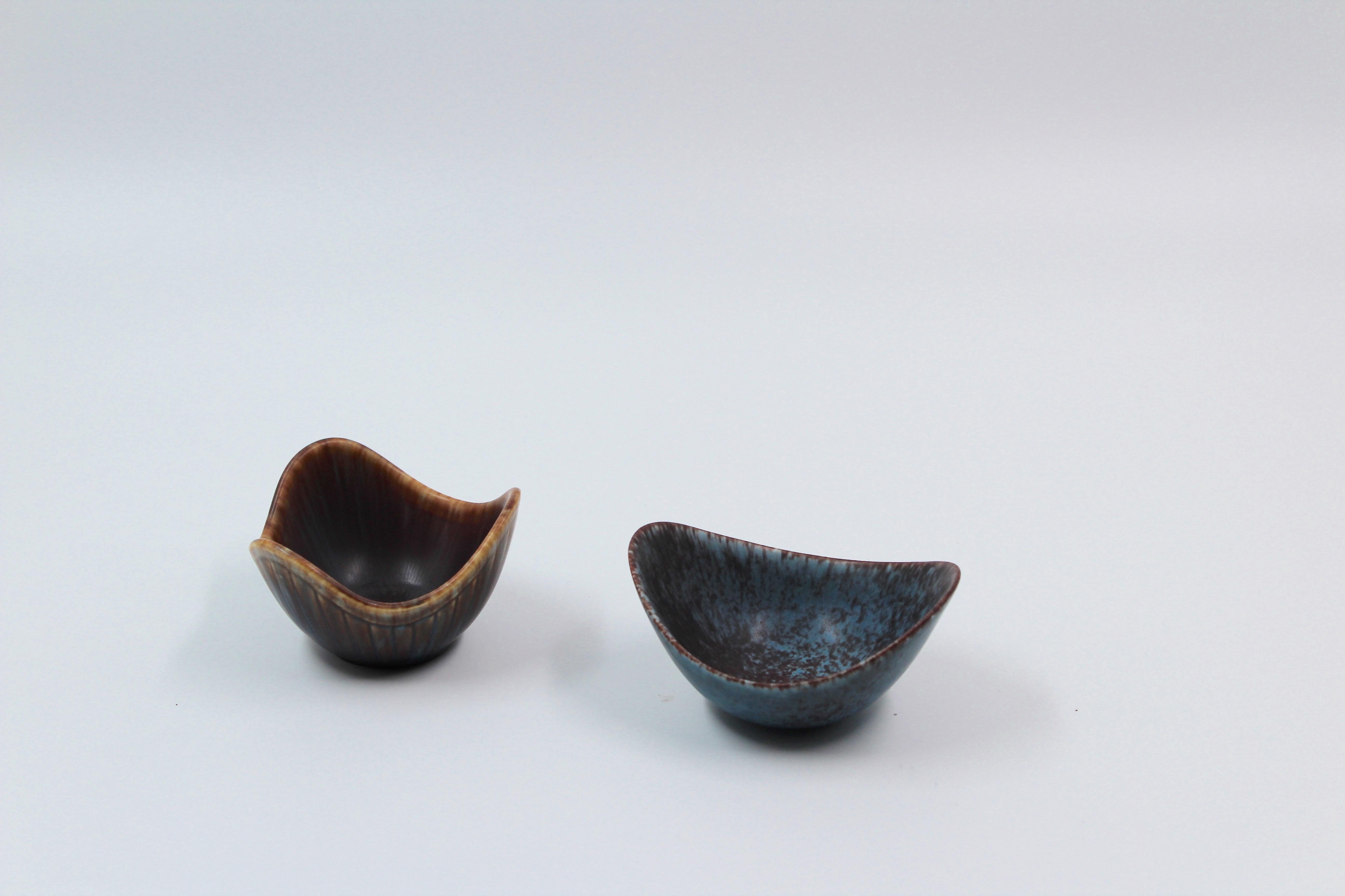 Scandinavian Modern Midcentury Ceramic Bowl by Gunnar Nylund 'Set of 2', 1950s For Sale