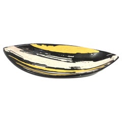 Mid-Century Ceramic Bowl with Expressive Decor by Livia Gorka, 1970's