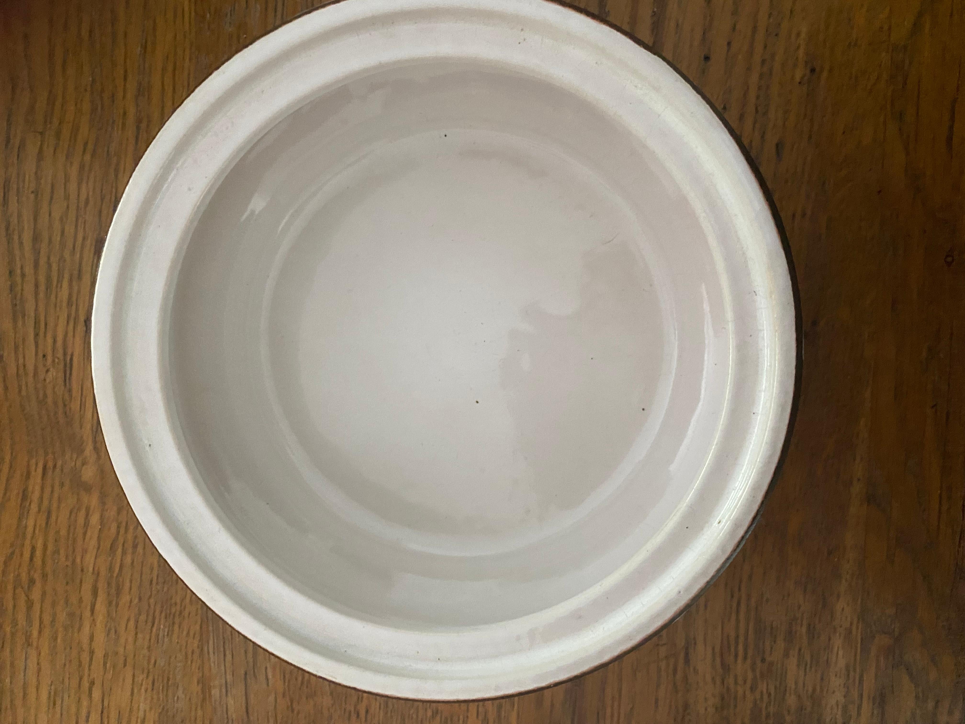 Mid-Century Ceramic Bowl with wooden top For Sale 3