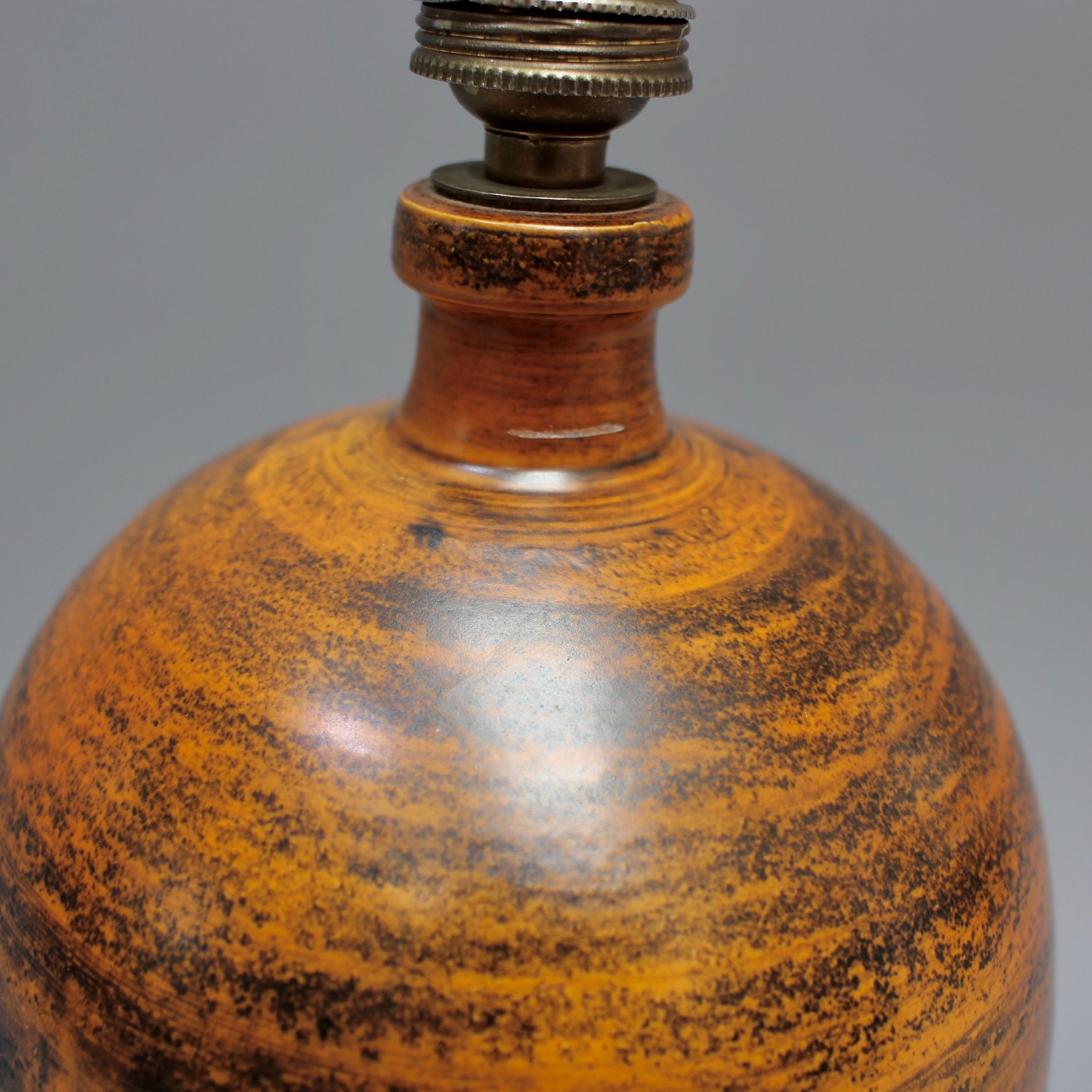 Midcentury Ceramic Burnt-Orange Table Lamp by Jacques Blin, circa 1950s 1