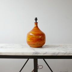 Midcentury Ceramic Burnt Orange Table Lamp