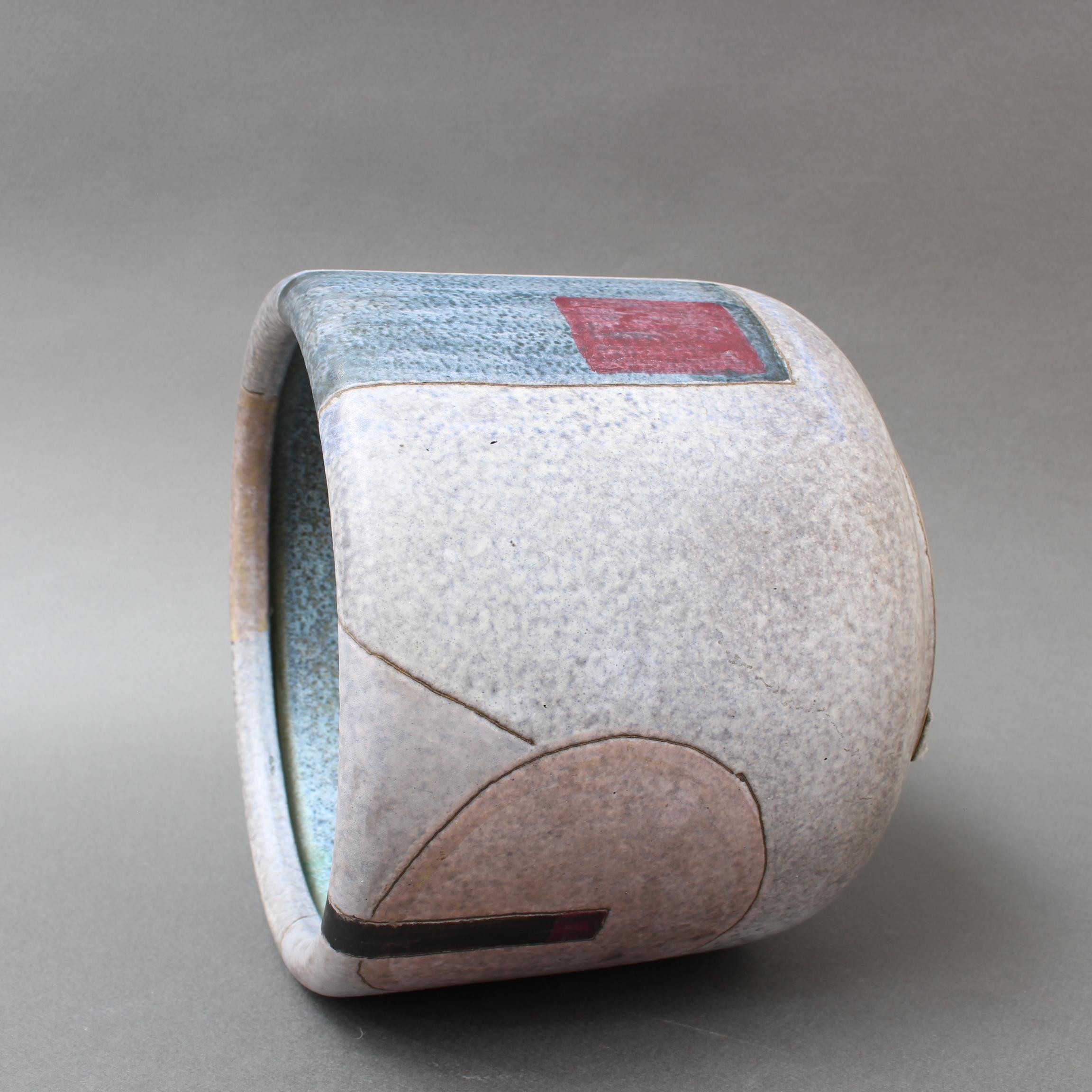 Midcentury Ceramic Cachepot by Giovanni Toccafondo, circa 1970s For Sale 3