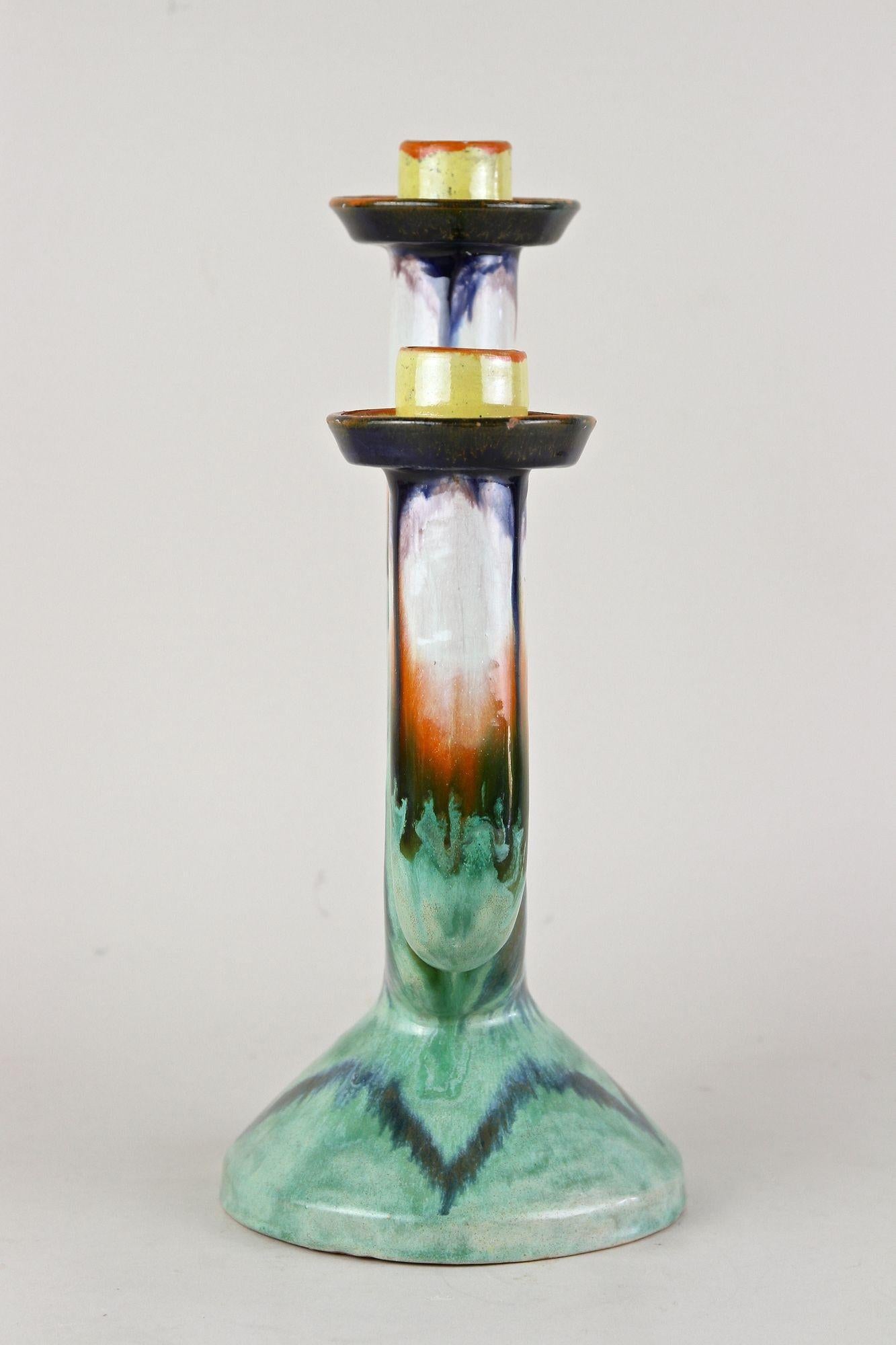 Mid Century Ceramic Candle Holder, Marked - Austria ca. 1950 For Sale 4