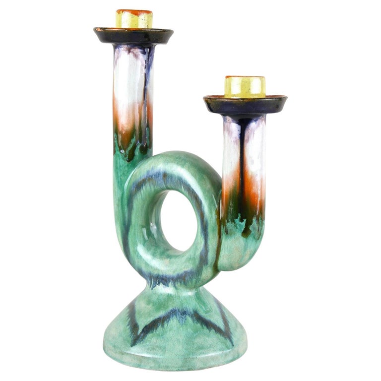 Austrian Ceramic Candleholder,  ca. 1950