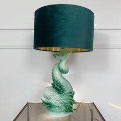 Midcentury Ceramic Classical Dolphin Lamp