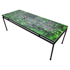 Vintage Midcentury Ceramic Coffee Table by Juliette Belarti, 1960s