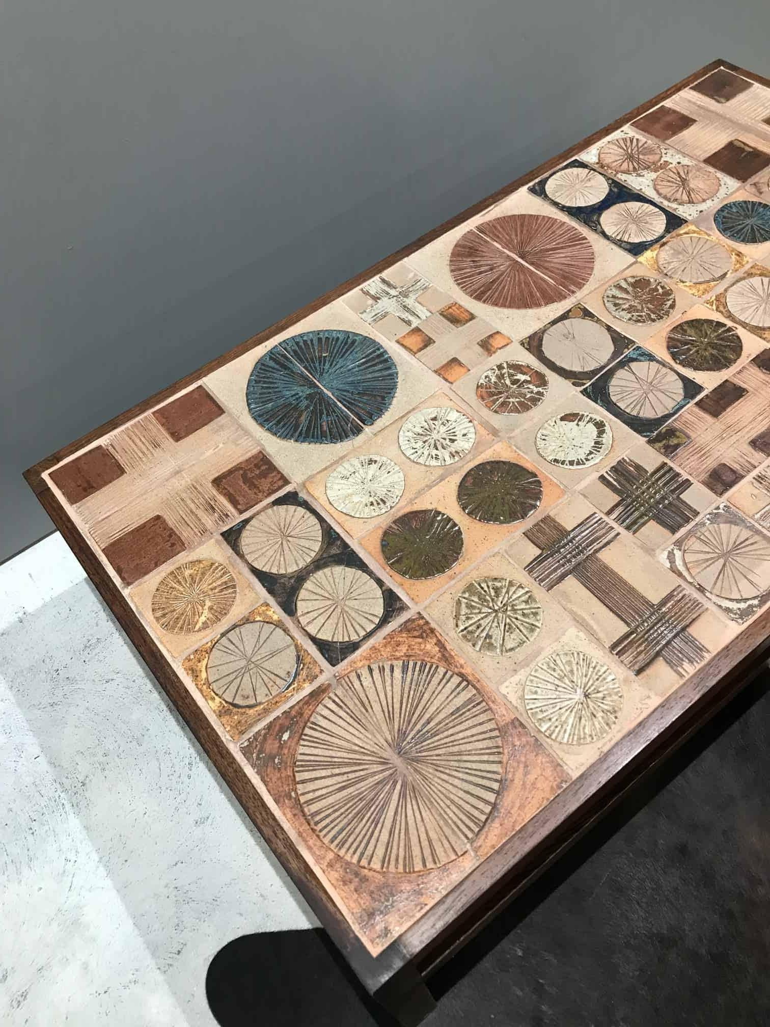 Midcentury Ceramic Coffee Table by Tue Poulsen and Erik Wortz In Good Condition In Melbourne, Victoria