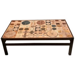 Midcentury Ceramic Coffee Table by Tue Poulsen and Erik Wortz