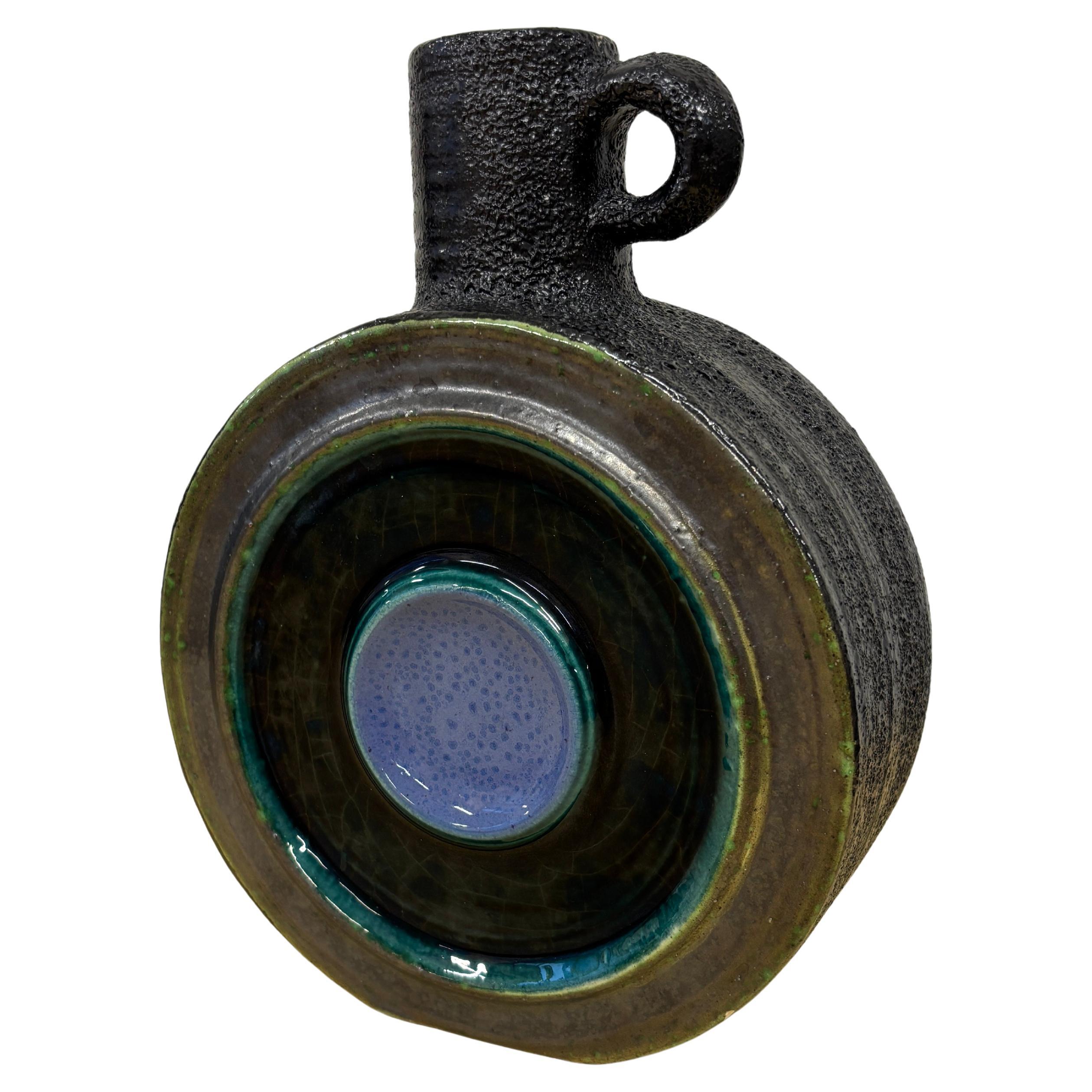 Mid-Century Ceramic Decorative Bottle by Kupittaan Savi, Finland, 1950s For Sale