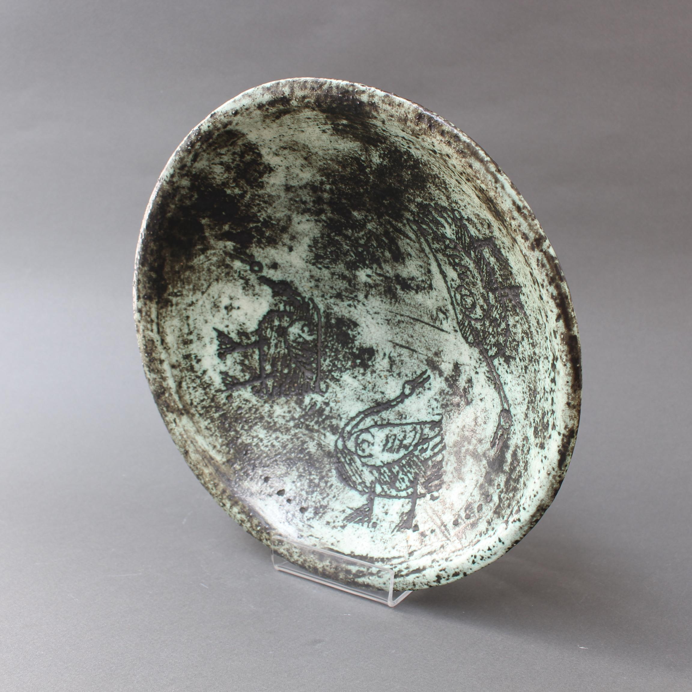 French Midcentury Ceramic Decorative Bowl by Jacques Blin, circa 1950s