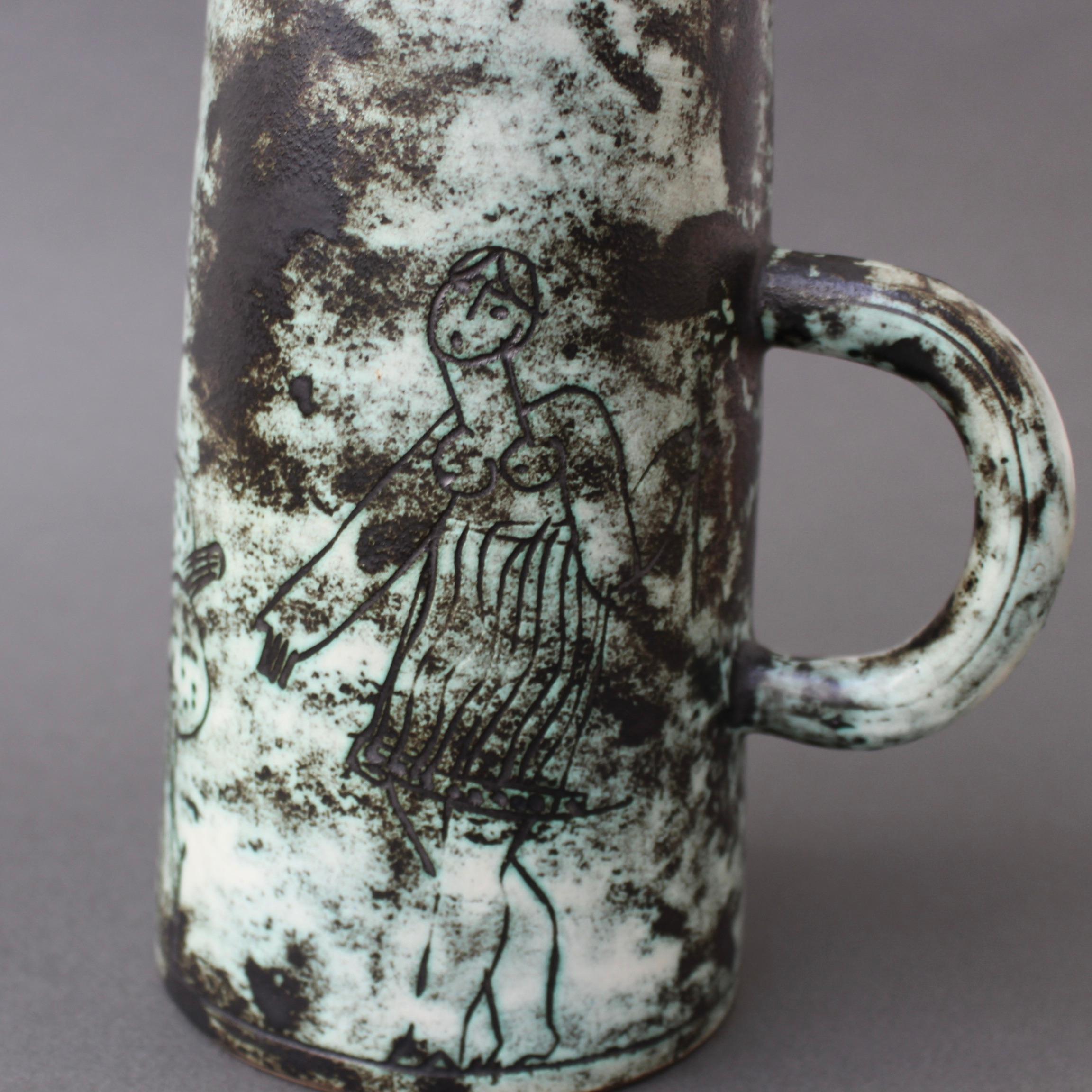 Mid-Century Ceramic Decorative Pitcher / Vase by Jacques Blin 'circa 1950s' 3